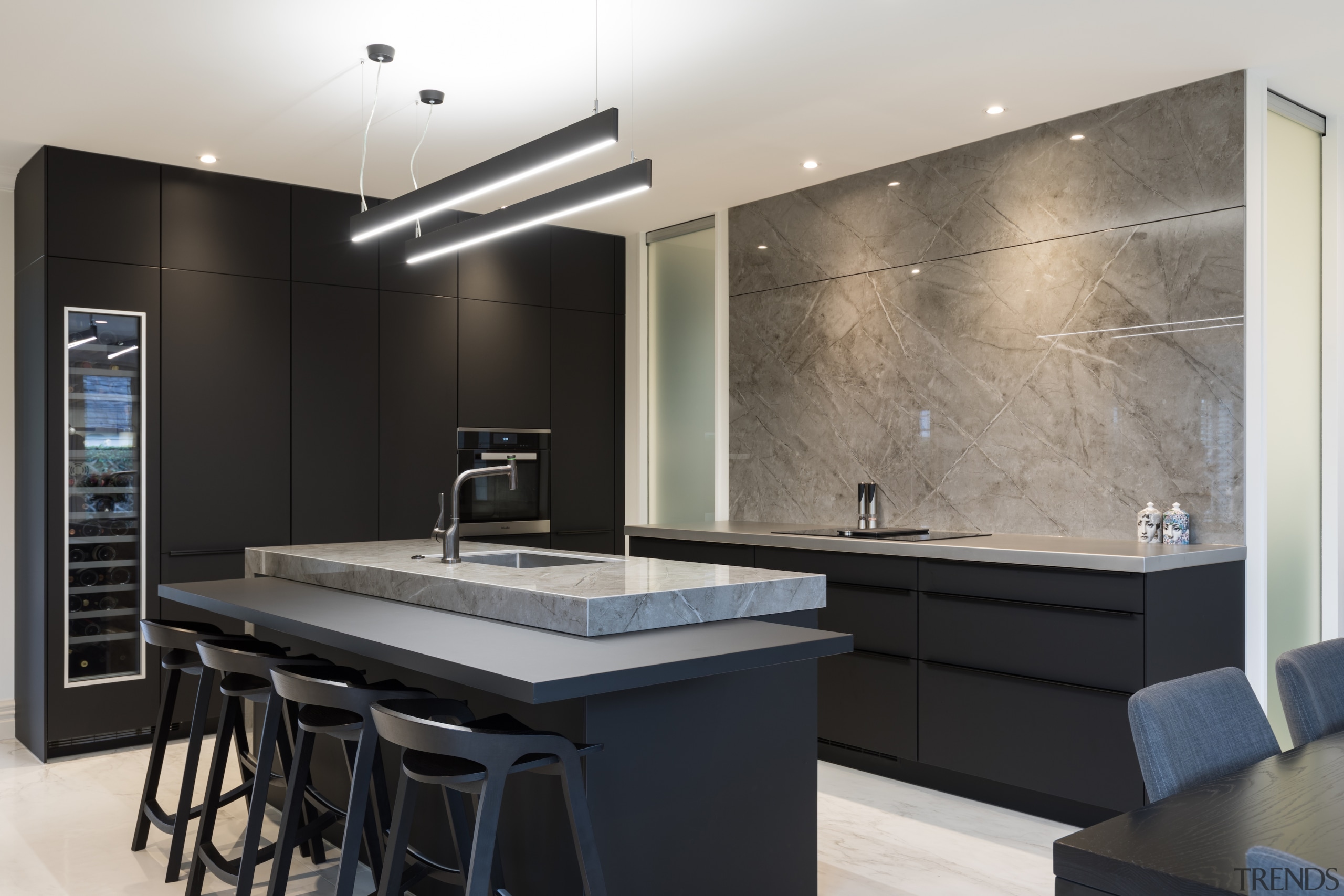 Everything in the outer kitchen is fully integrated 