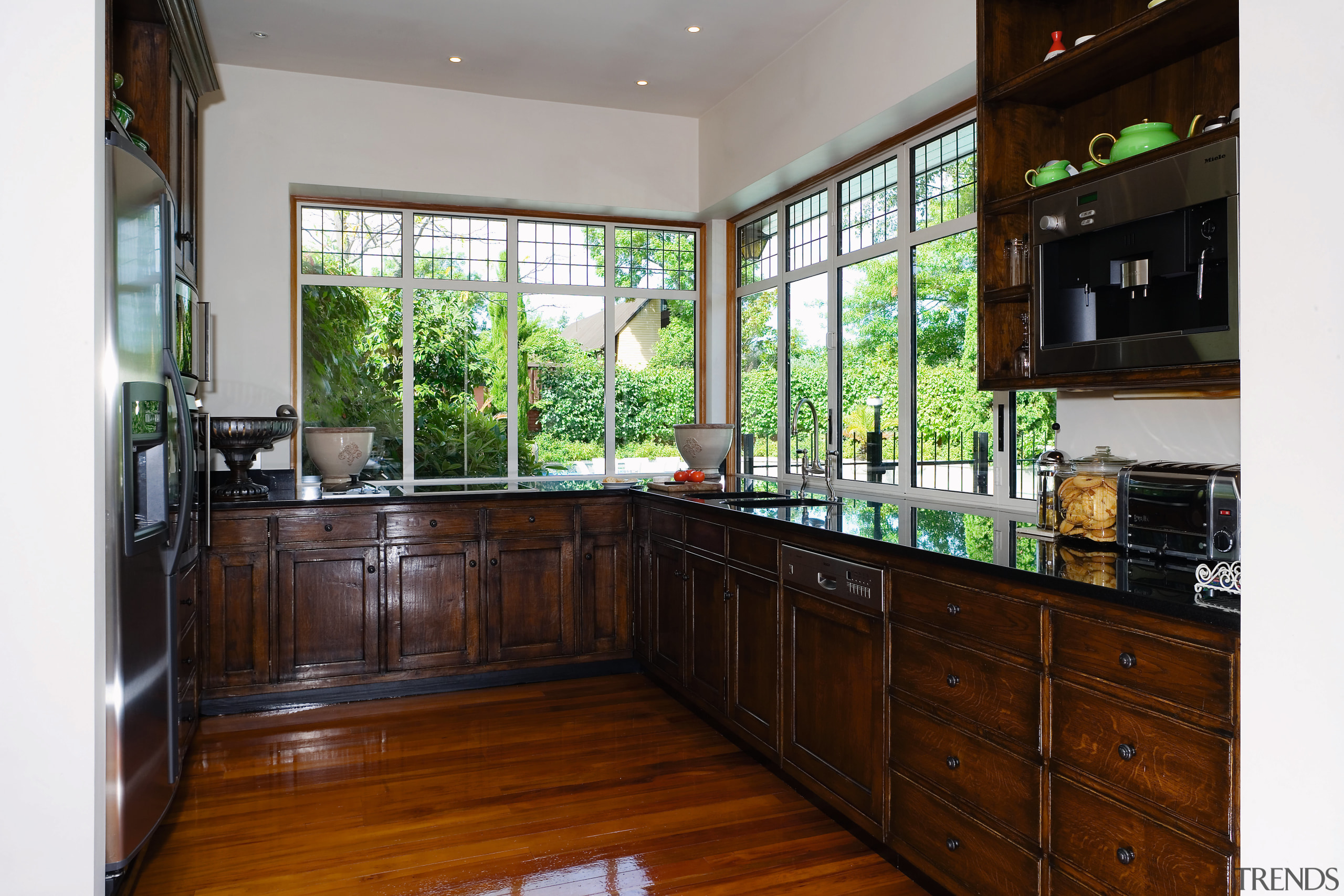 A view of this kitchen feautring solida aged cabinetry, countertop, estate, home, interior design, kitchen, property, real estate, room, window, gray