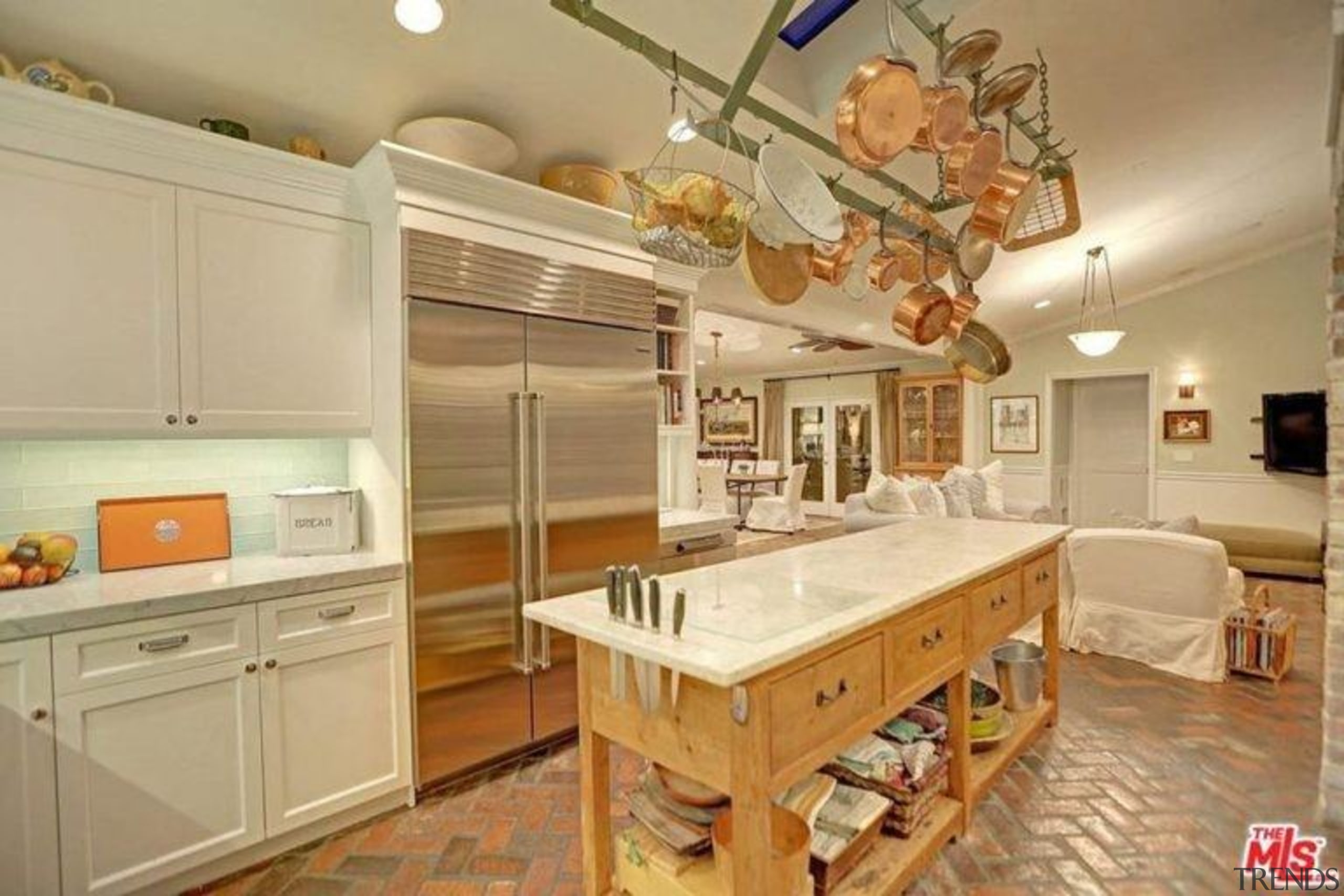 Selena Gomez's new Studio City, California home - ceiling, countertop, cuisine classique, estate, home, interior design, kitchen, property, real estate, room, orange, brown