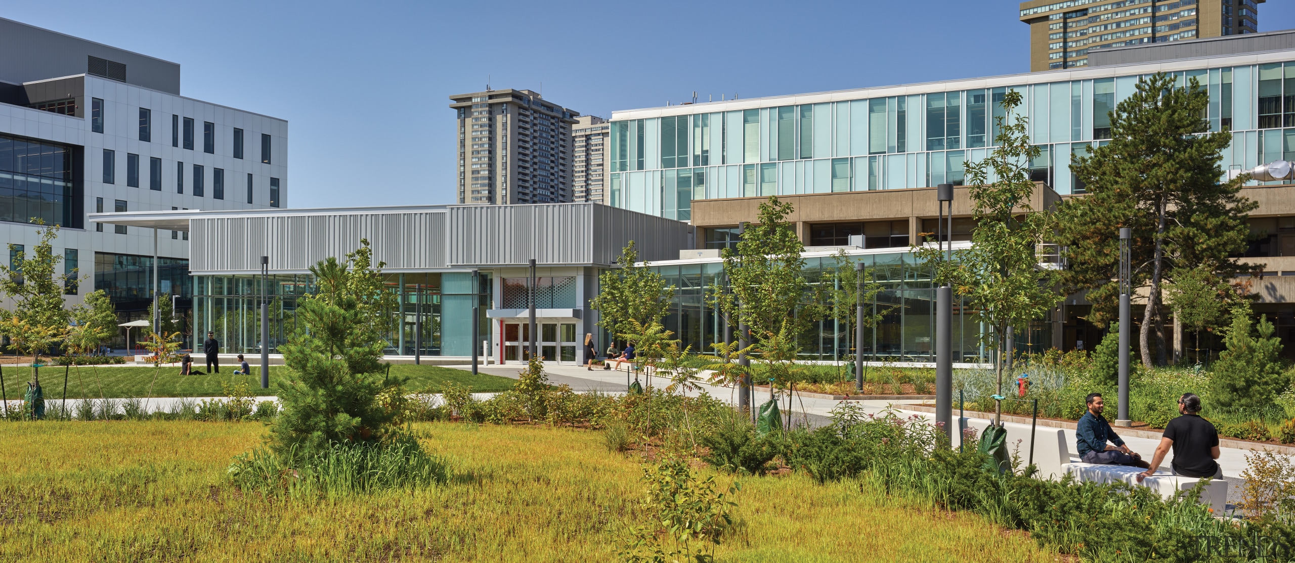 The landscaped Quad features a vast outdoor terrace 