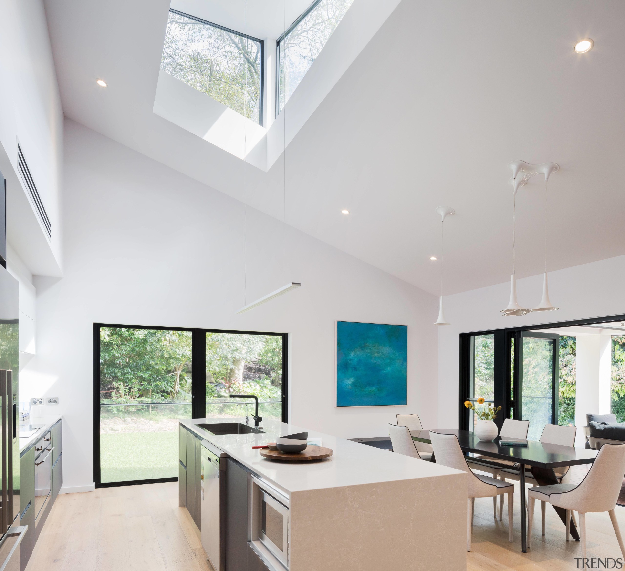 Tall order  this new kitchen, part of architecture, ceiling, daylighting, estate, house, interior design, interior designer, living room, property, real estate, window, gray, white