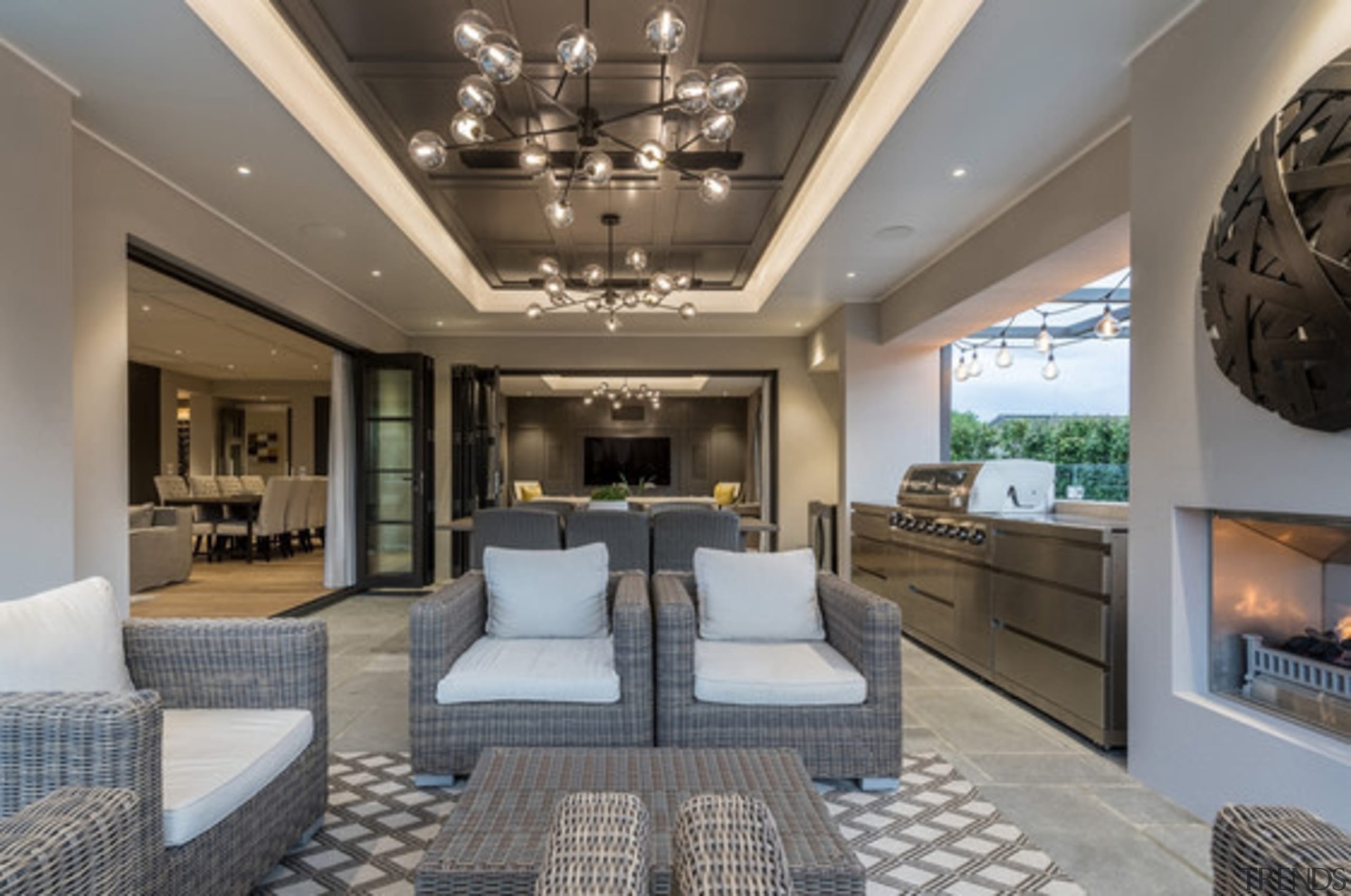 New Albany Show Home - New Albany Show ceiling, estate, interior design, living room, real estate, gray