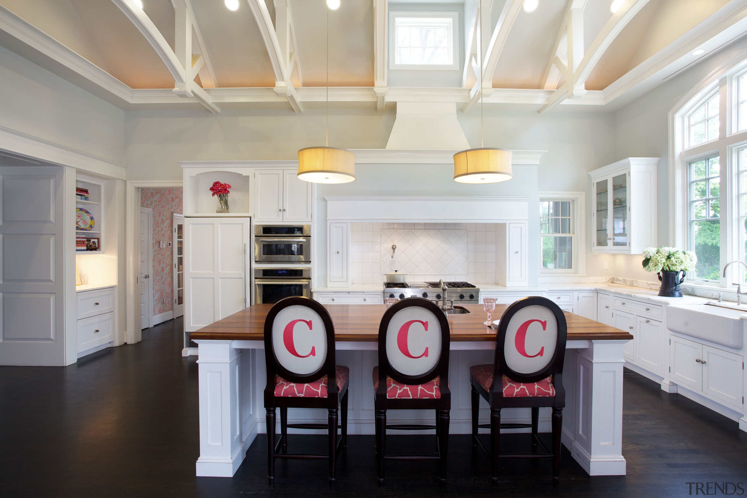 This kitchen is part of an extension to ceiling, countertop, cuisine classique, dining room, interior design, kitchen, real estate, room, gray