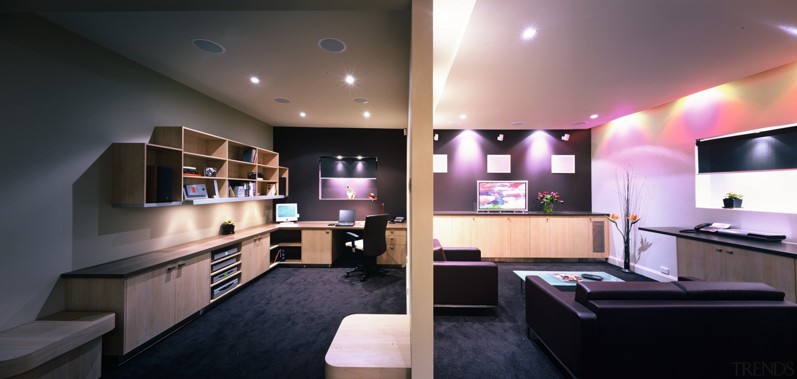 Len Wallis Audio showroom living room - Len ceiling, countertop, interior design, kitchen, room, black