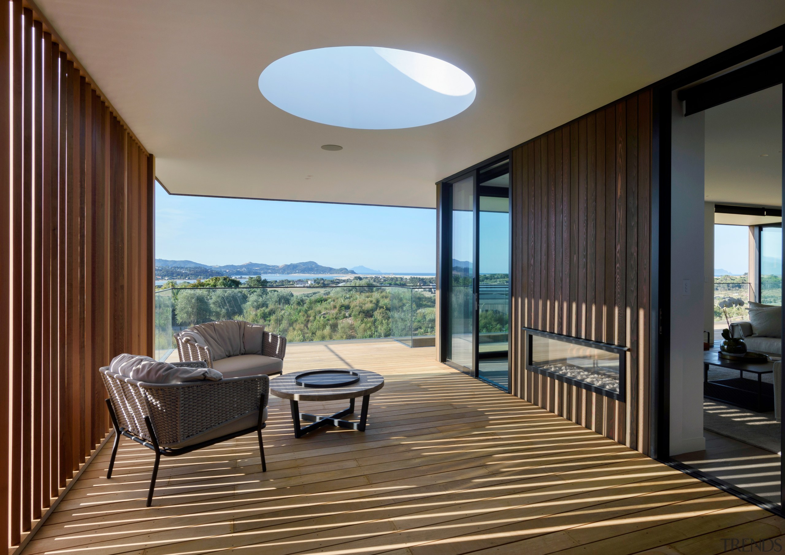 The home's design meant the central aperture of 