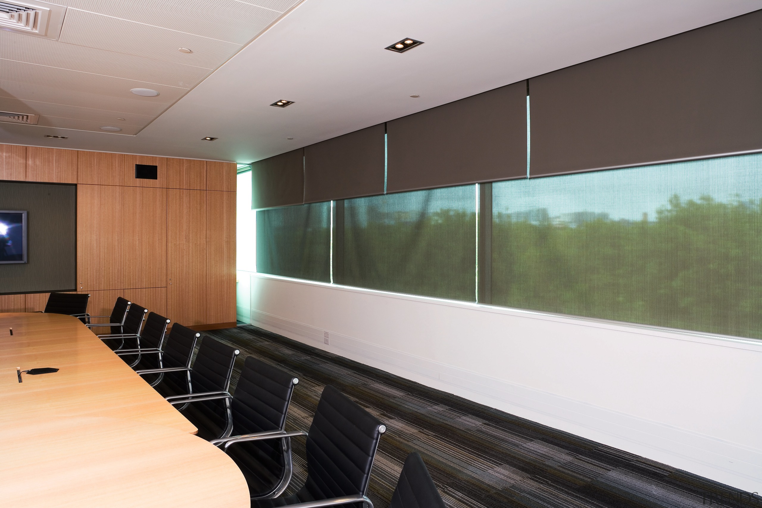 view of this office/meeting room in the new architecture, daylighting, glass, interior design, window, gray