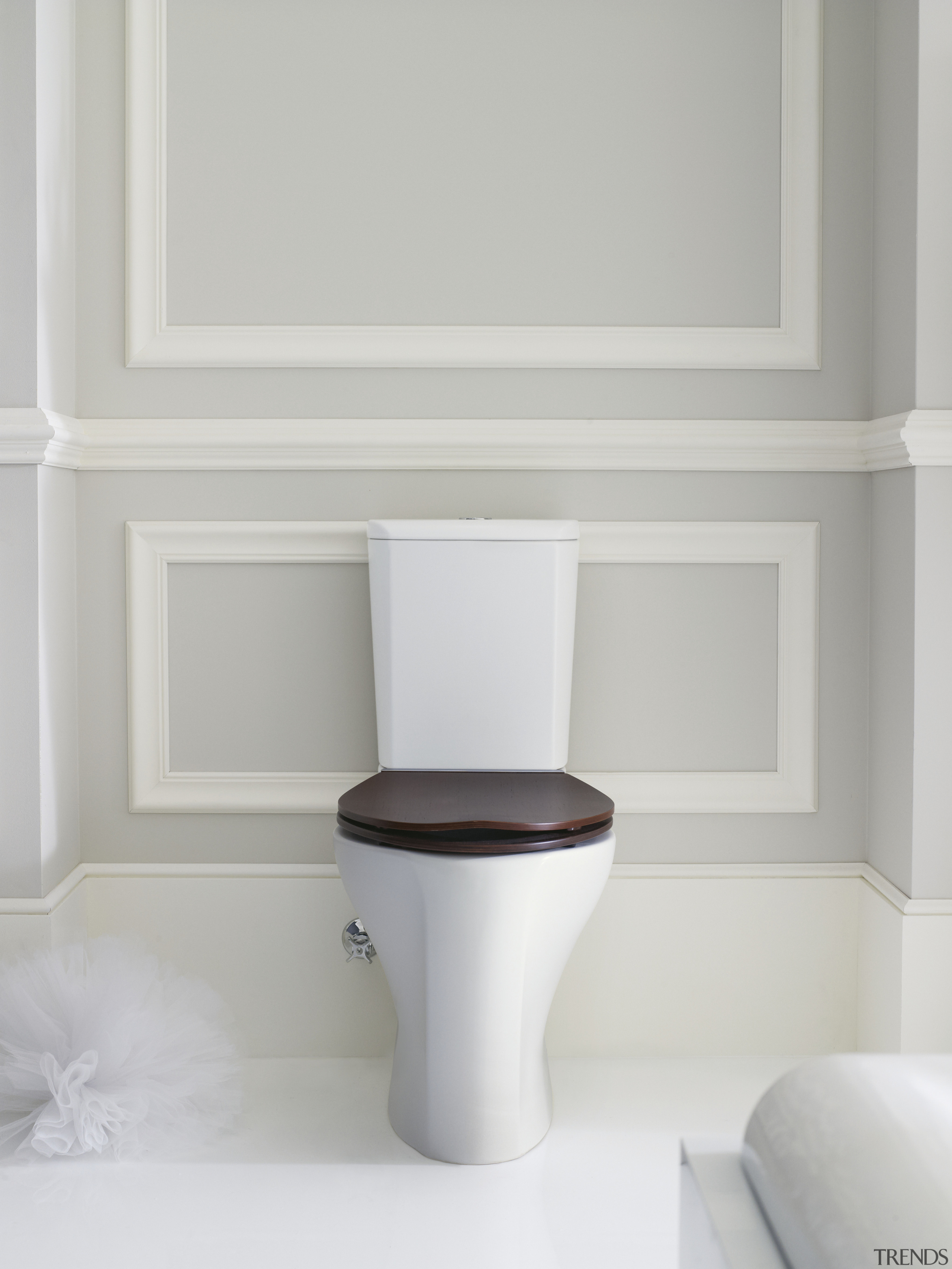 View of a Strela toilet which features Kohler's bathroom, bathroom accessory, bathroom cabinet, bathroom sink, bidet, ceramic, plumbing fixture, product design, sink, tap, toilet, toilet seat, gray