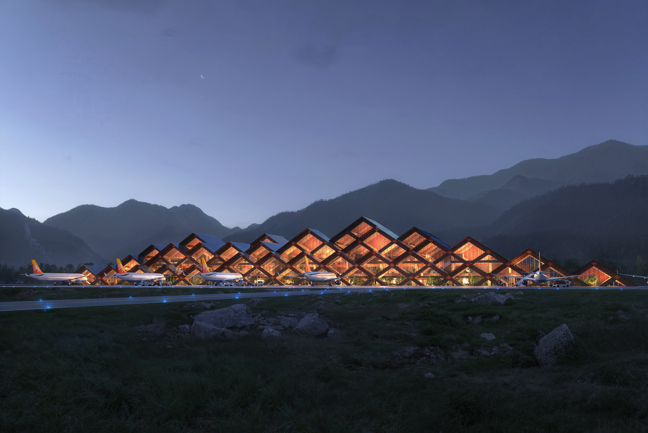 GLU Gelephu Airport concept – apron view. 