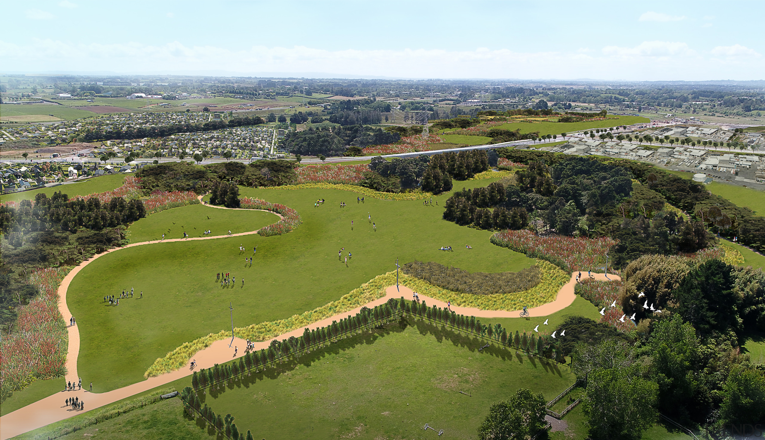 Proposed plantings for the expansive project. Rendering: Boffa 