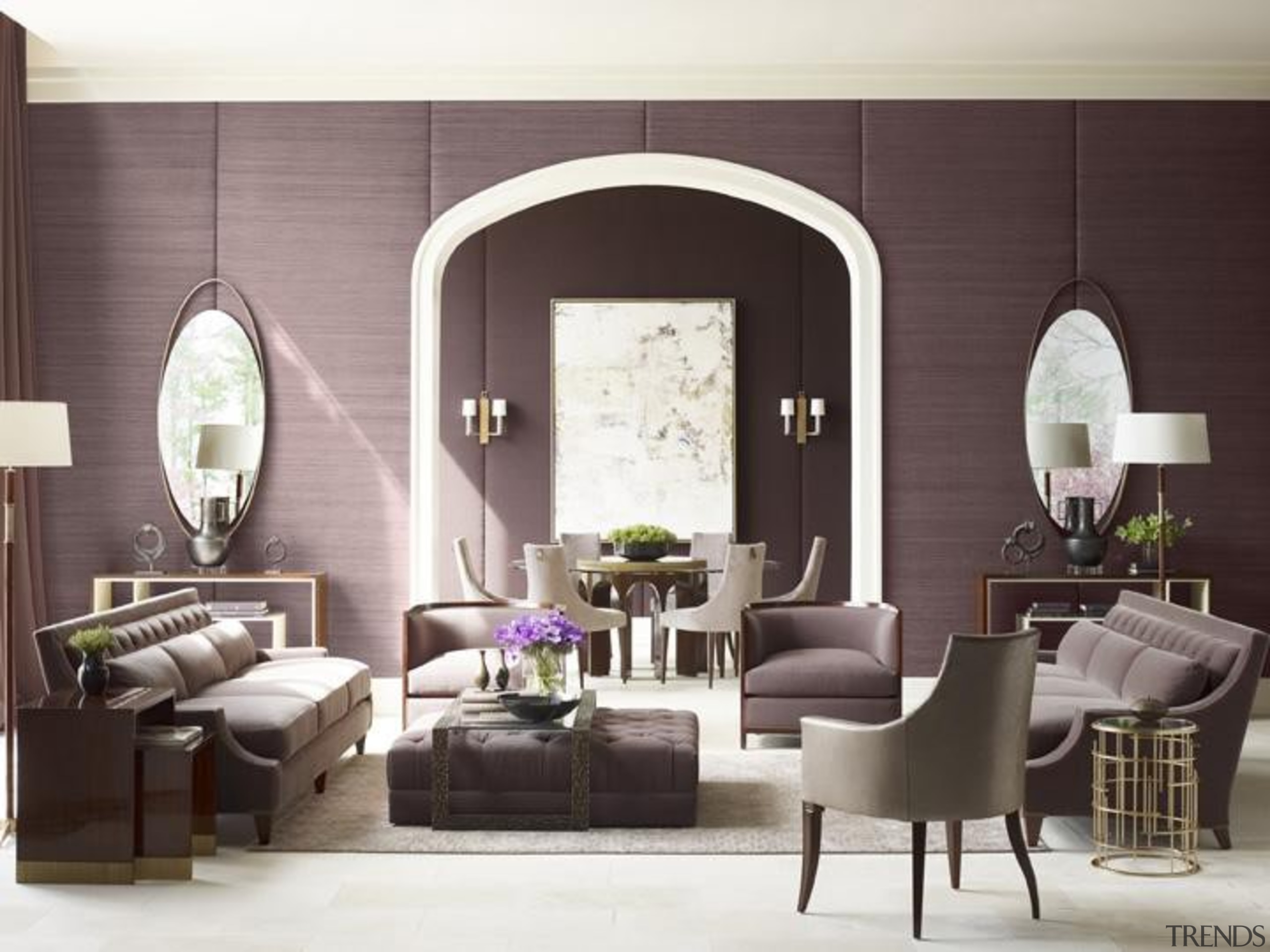 "Upholstery helps set the foundation for how a couch, furniture, home, interior design, living room, room, table, white, black, gray