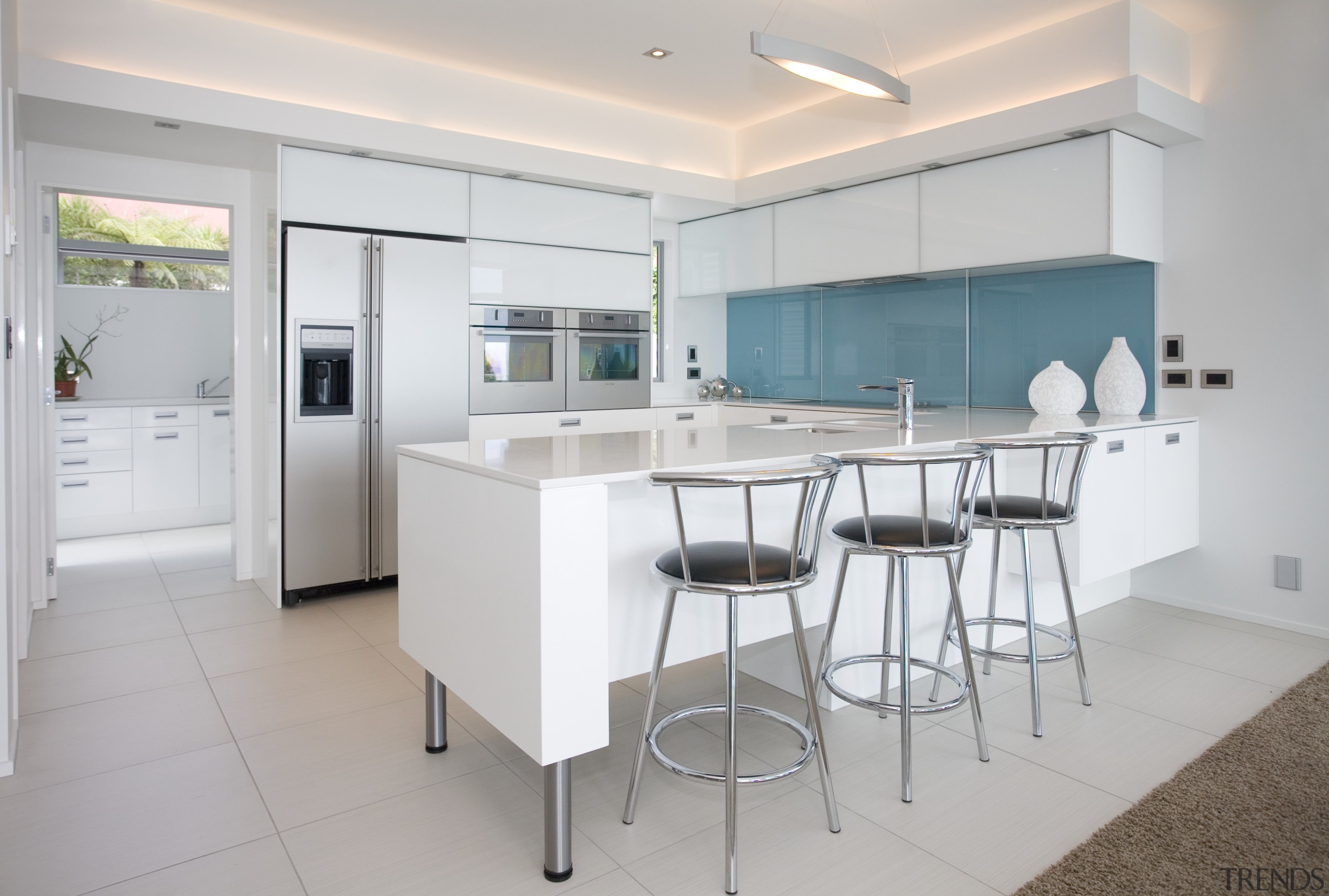 View of kitchen featuring Laminex Group products. - countertop, cuisine classique, interior design, kitchen, real estate, room, gray, white