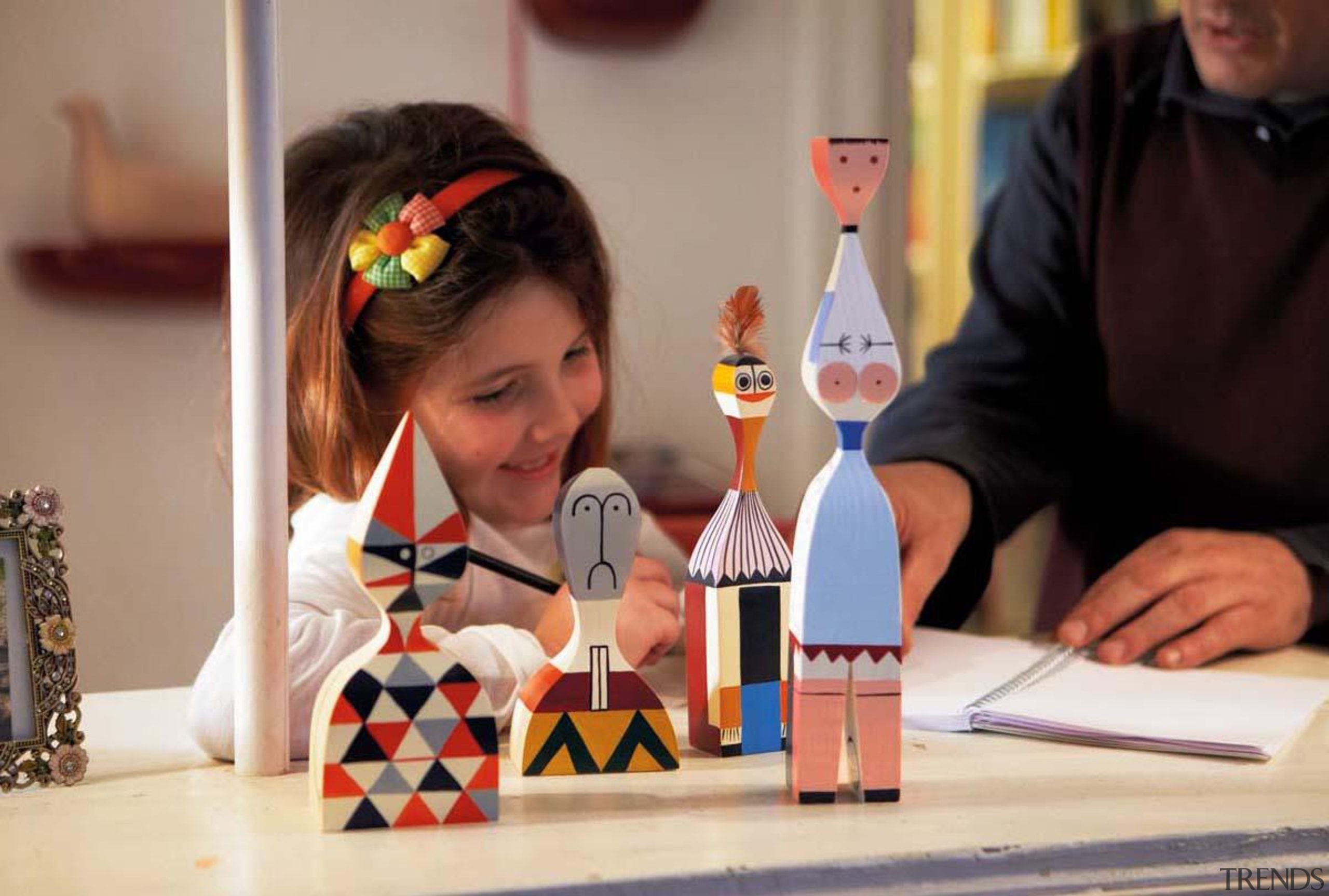 Wooden Dolls by Girard for Vitra - Wooden cuisine, food, gray