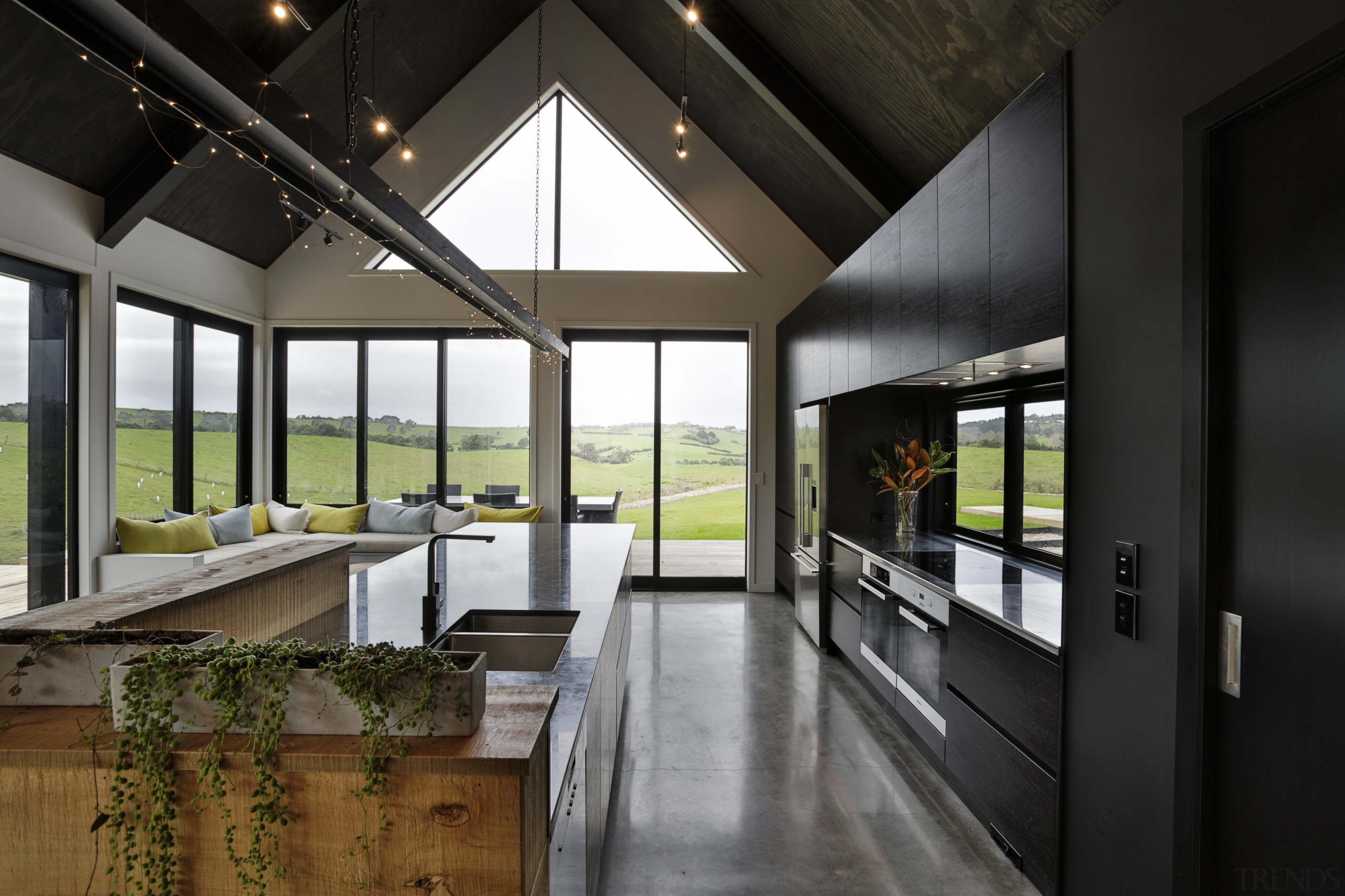 Room with quite a view  this kitchen architecture, house, interior design, black