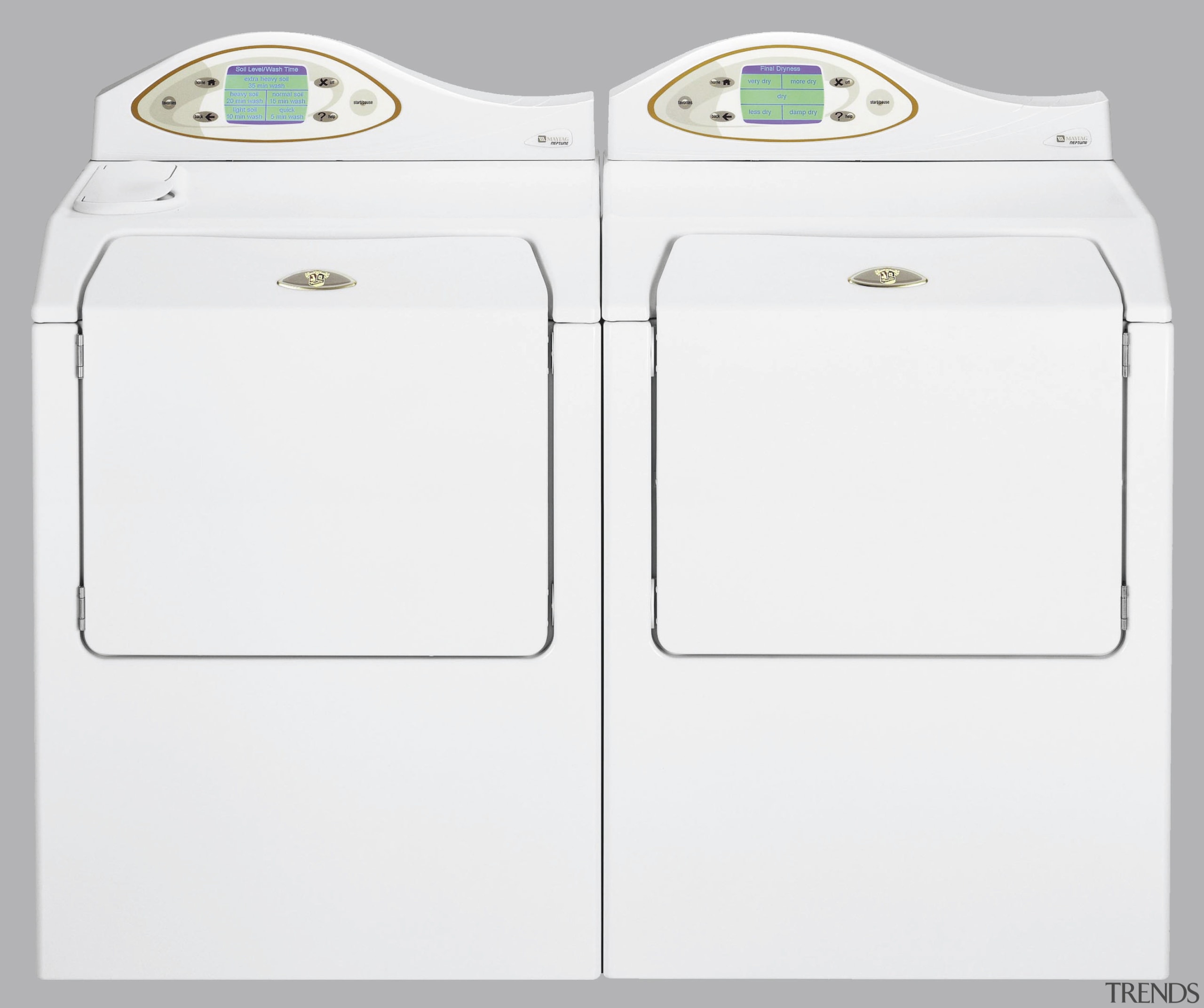 View of the laundry appliances - View of home appliance, product, product design, white