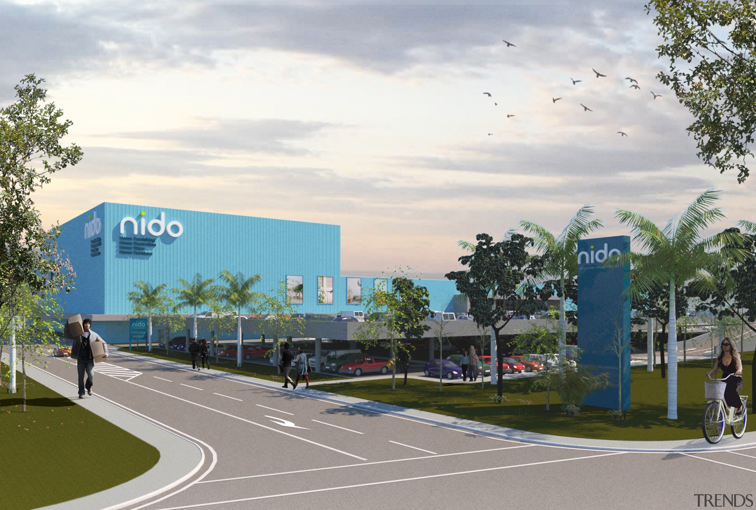 New $60m Retail Store to be NZ’s Largest architecture, area, building, campus, city, corporate headquarters, daytime, infrastructure, metropolitan area, mixed use, neighbourhood, public space, real estate, residential area, road, sky, structure, tree, urban design, white, gray