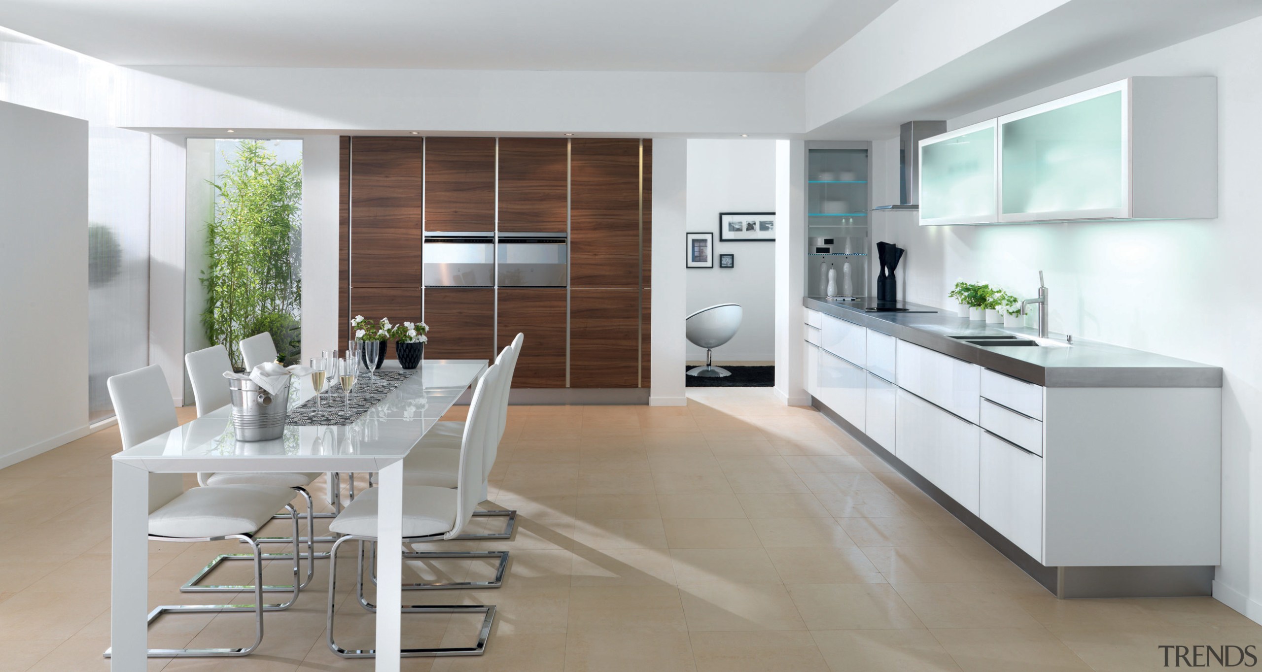 View of a kitchen manufactured by Schmidt kitchens countertop, cuisine classique, floor, interior design, kitchen, white, gray