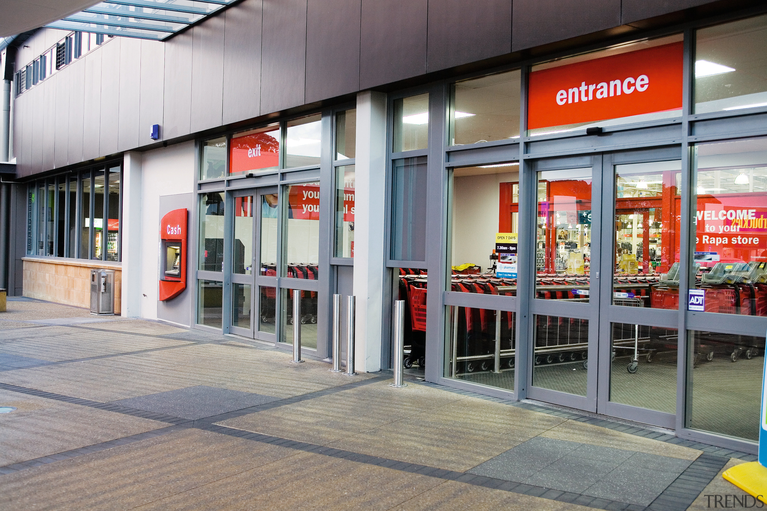 A view of some windows from Origin Windows. outlet store, retail, gray