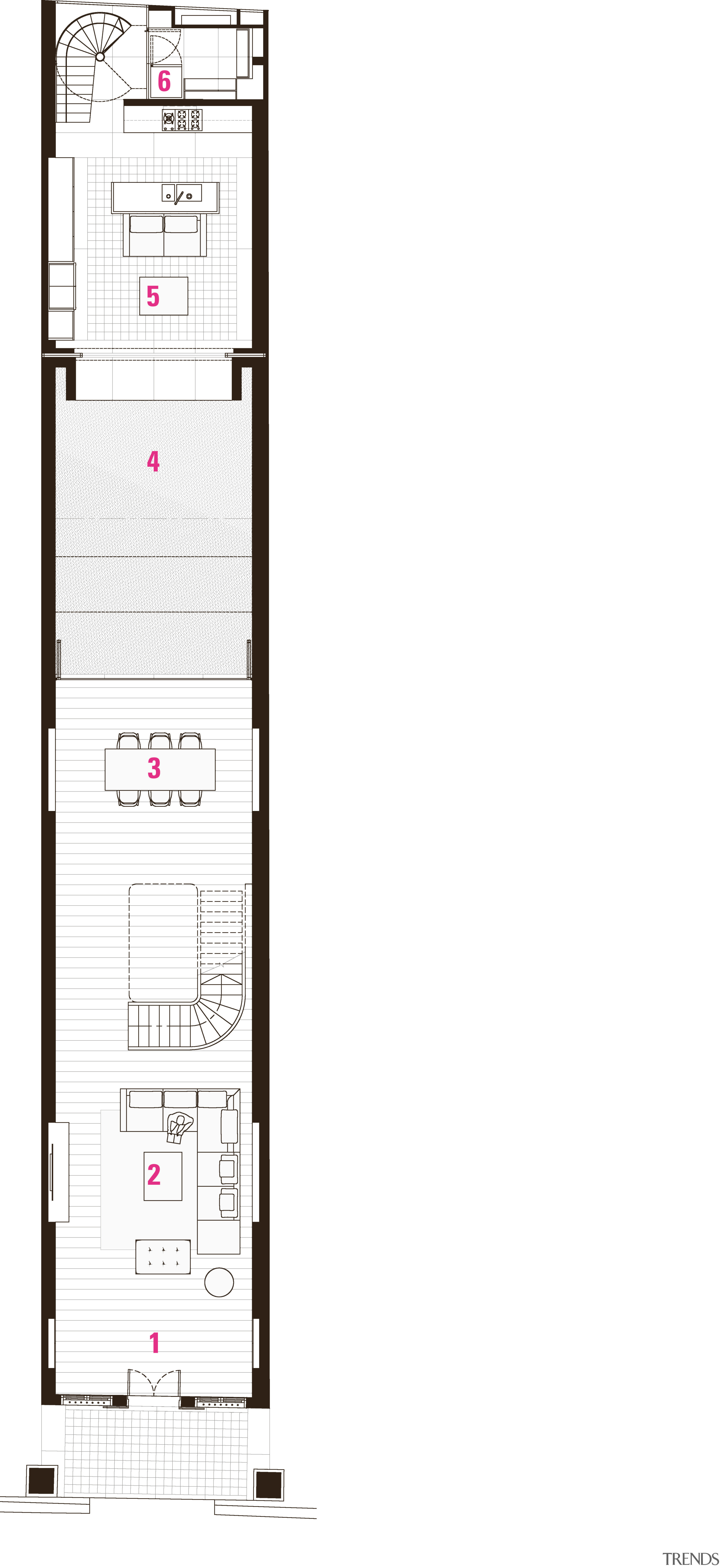 Plan of level one of Singapore shophouse renovation area, design, floor plan, font, line, product, product design, white