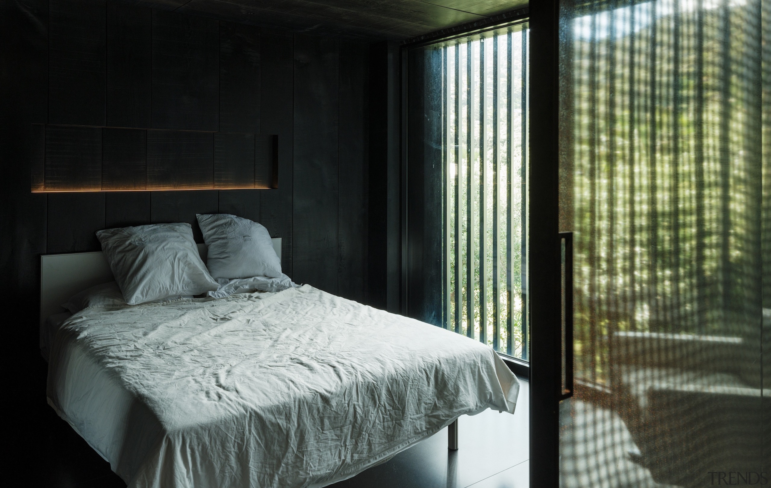 The two bedrooms are at the rear of 