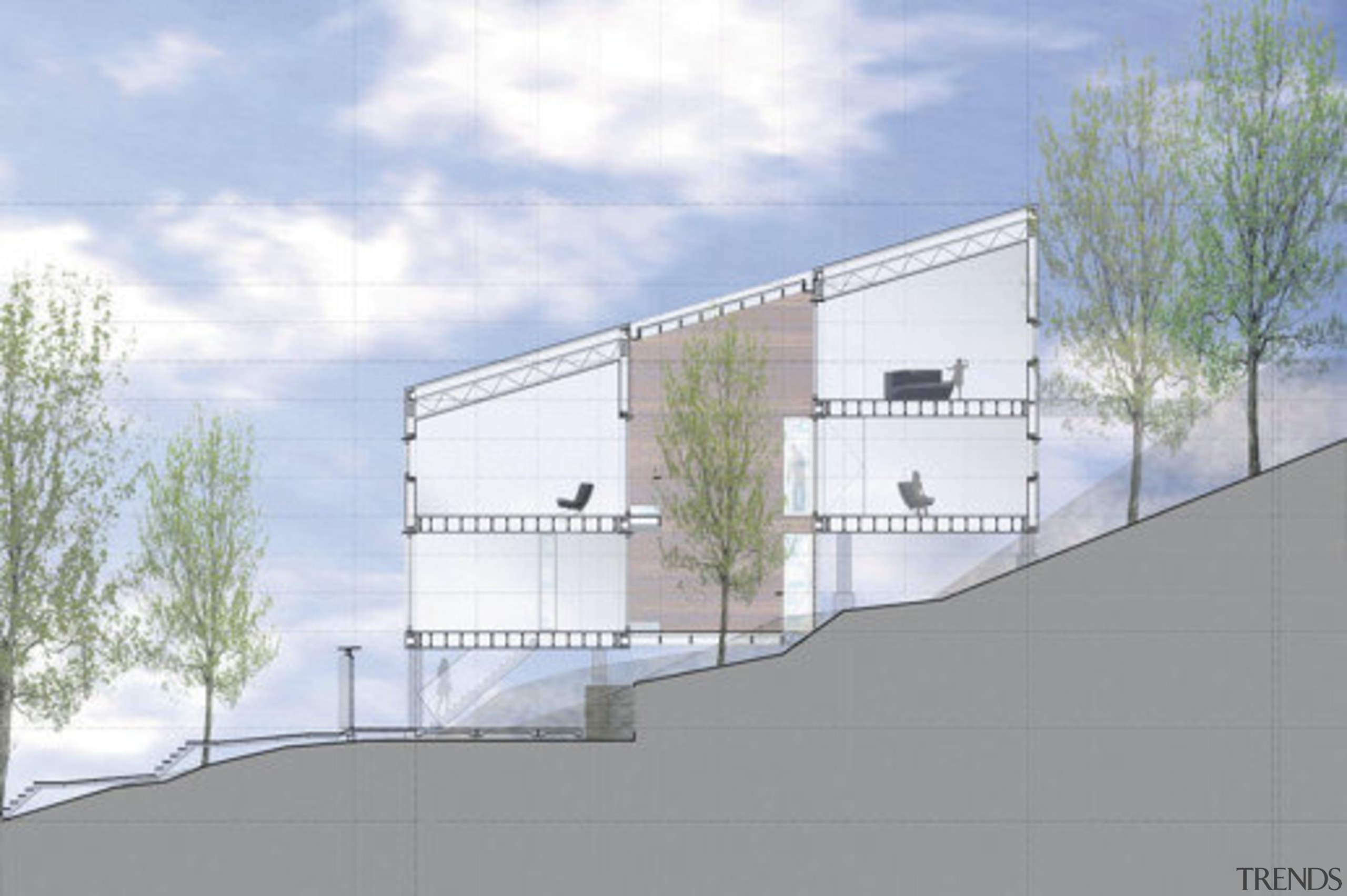 Cross-sectional drawings of smaller houses in Kunming Valley architecture, area, building, elevation, facade, home, house, mixed use, neighbourhood, property, real estate, residential area, suburb, urban design, white, gray