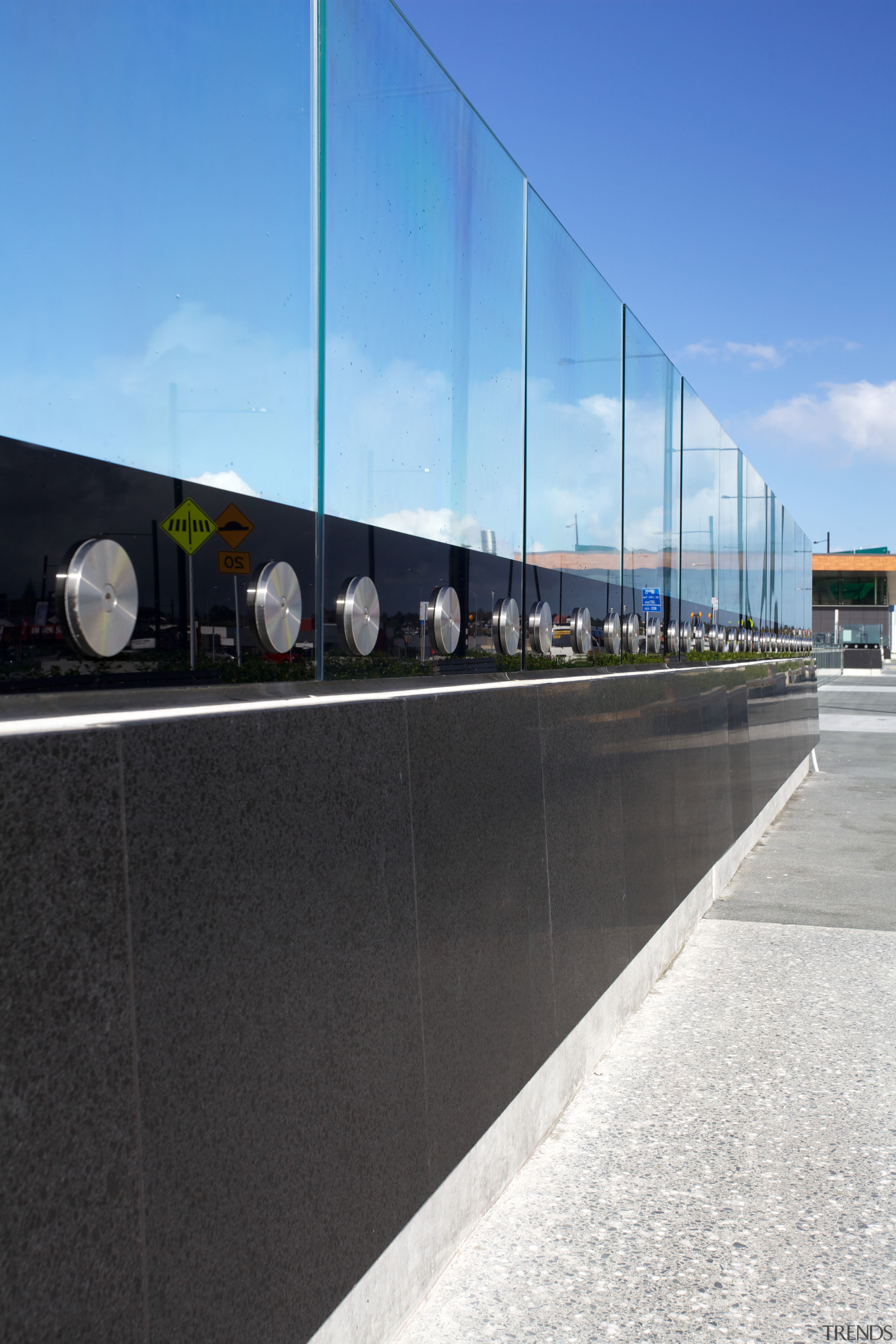 Honed basalt supplied by SCE Stone &amp; Design architecture, facade, sky, black, teal