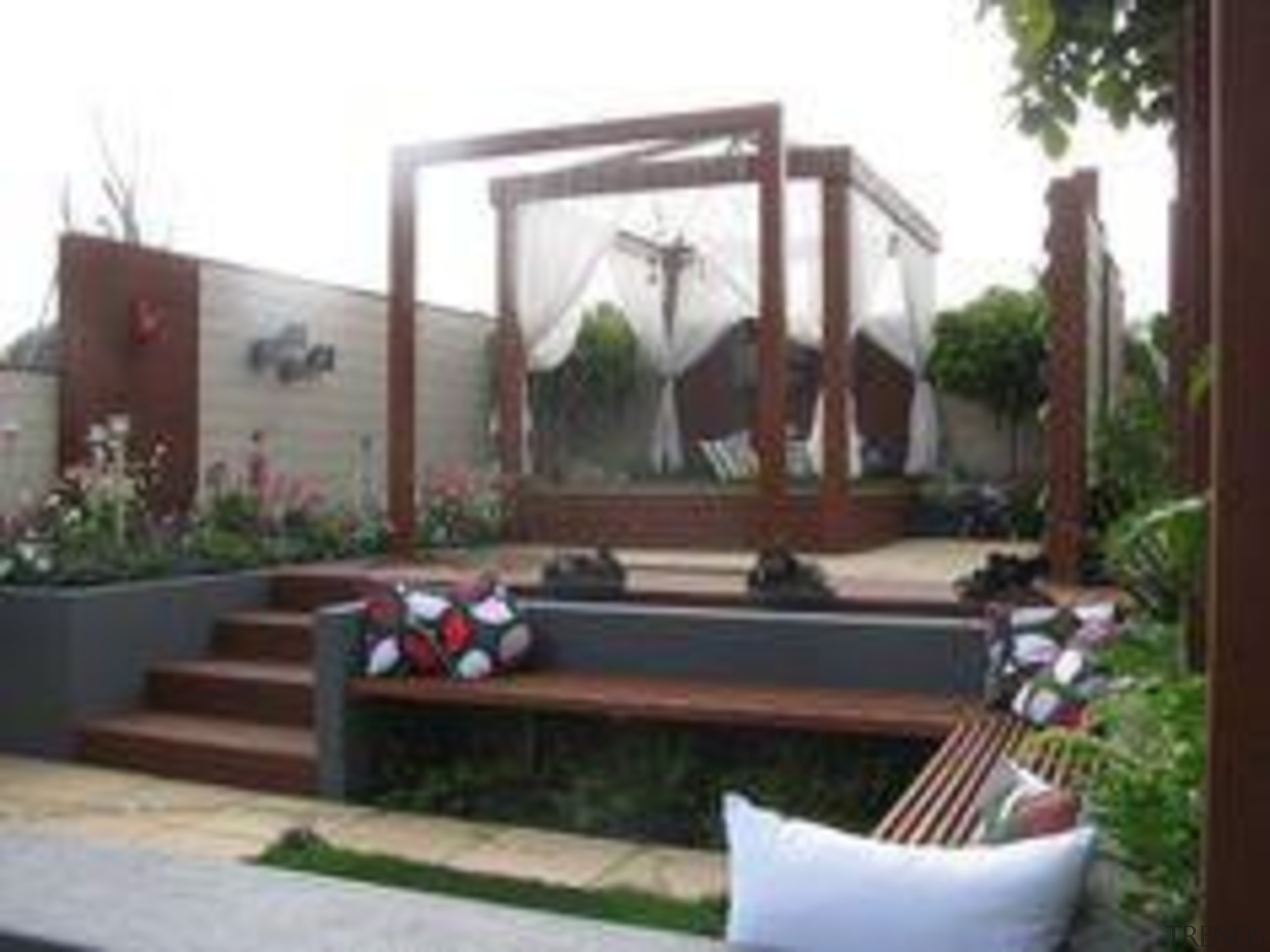 At Ellerslie International Flower Show - At Ellerslie backyard, courtyard, outdoor structure, property, real estate, black, white