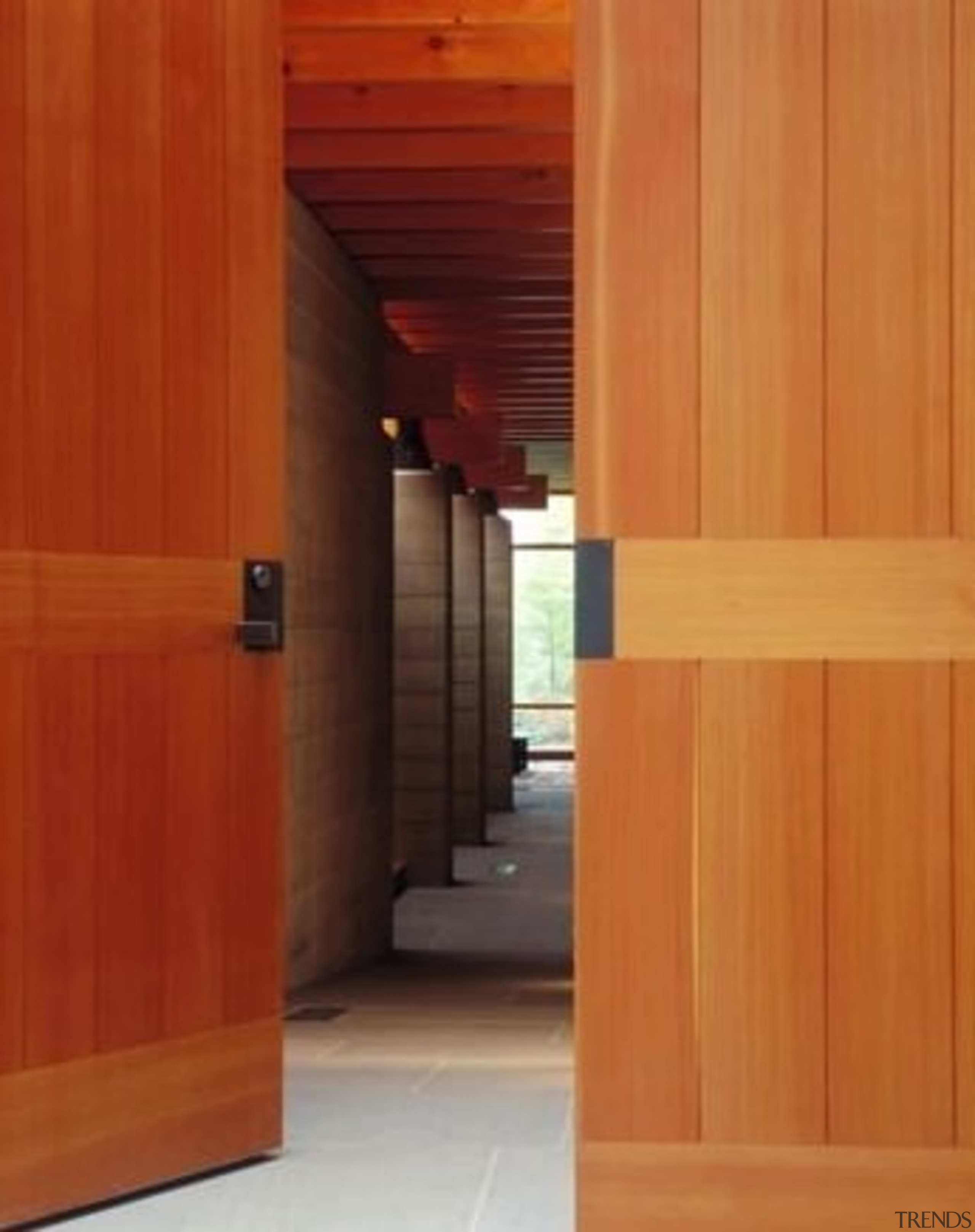 Architect: Cutler Anderson Architects architecture, cabinetry, door, floor, hardwood, interior design, plywood, property, wall, wood, wood flooring, wood stain, red, orange