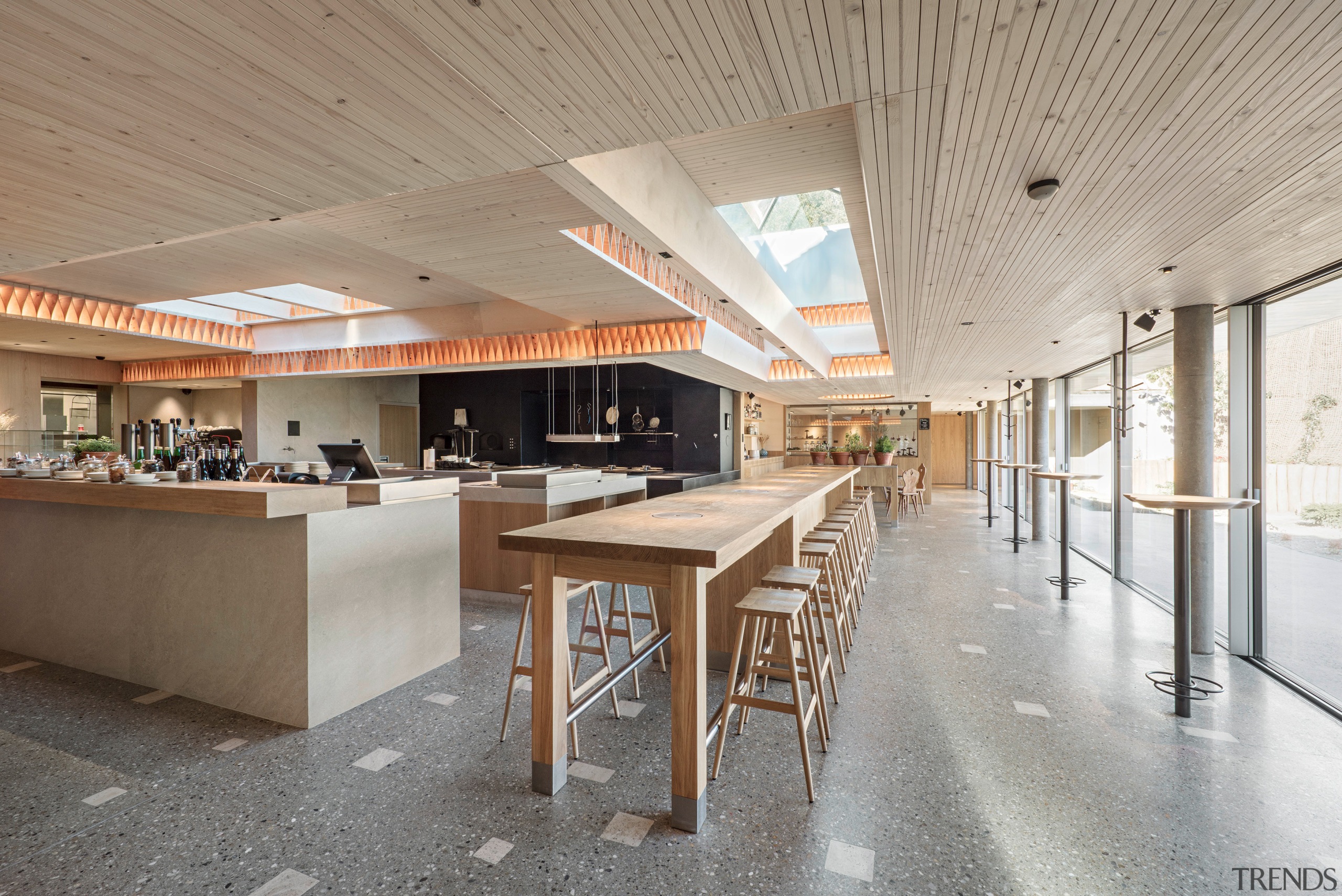 The wooden elements used in the Bar and 