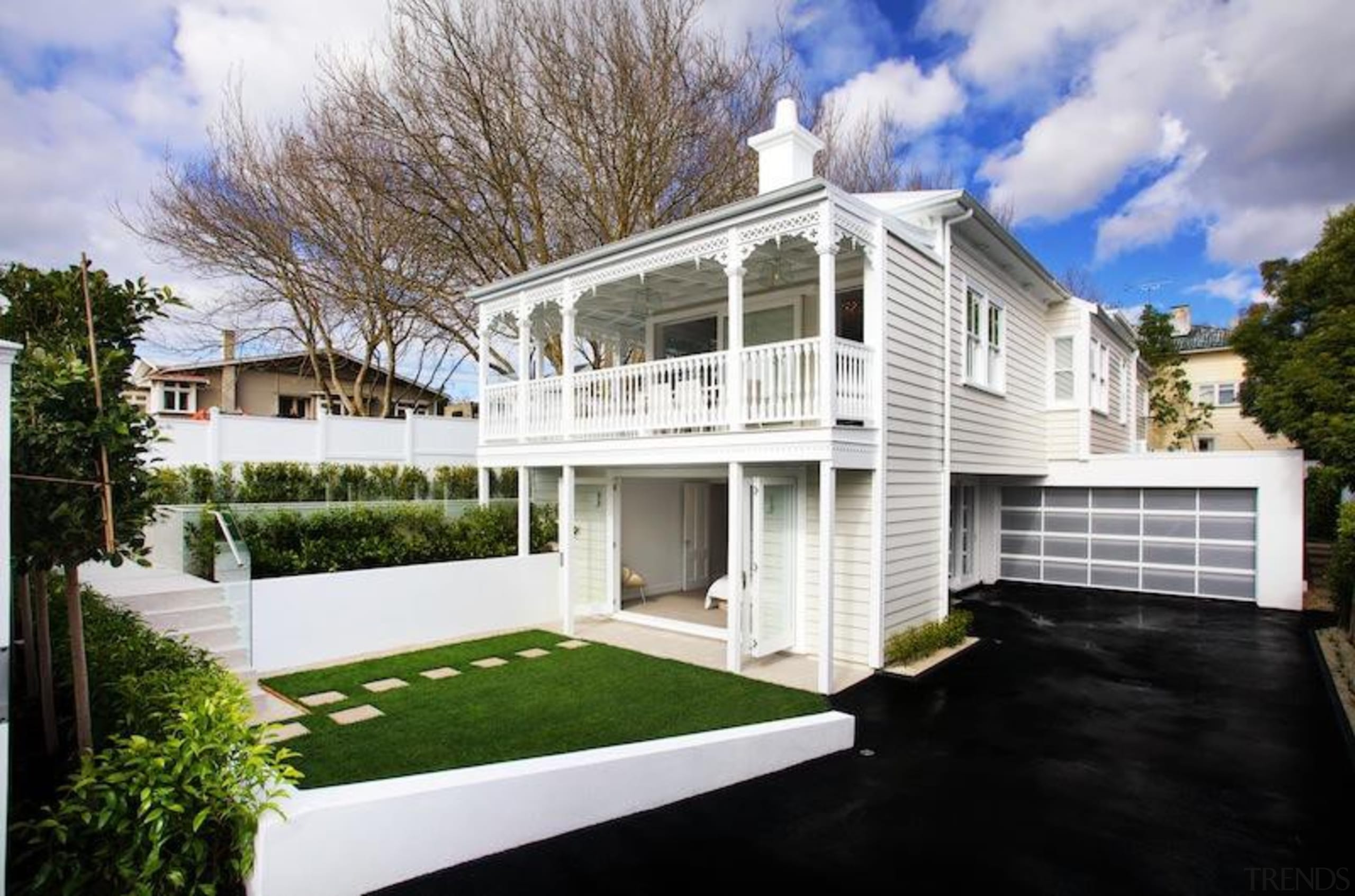 TIDA New Zealand Architect-designed Homes - 2015 Trends architecture, building, cottage, estate, facade, home, house, property, real estate, residential area, siding, window, white