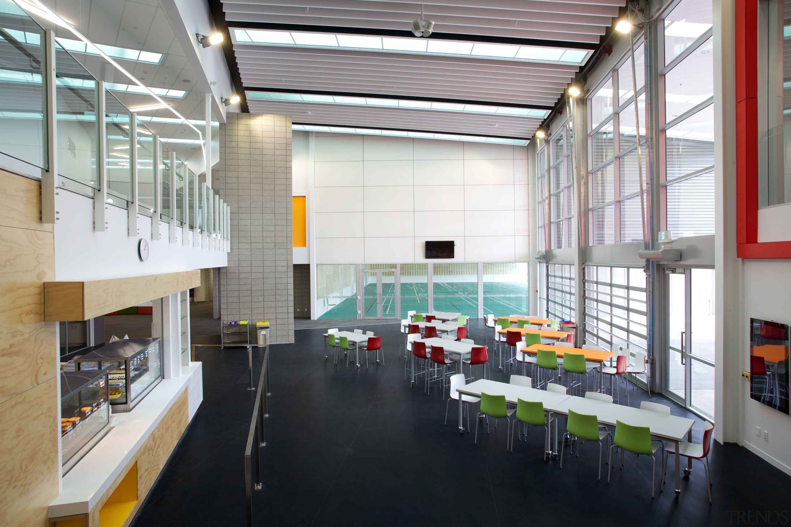 George Grant Engineering built and erected the steel architecture, daylighting, interior design, white, gray