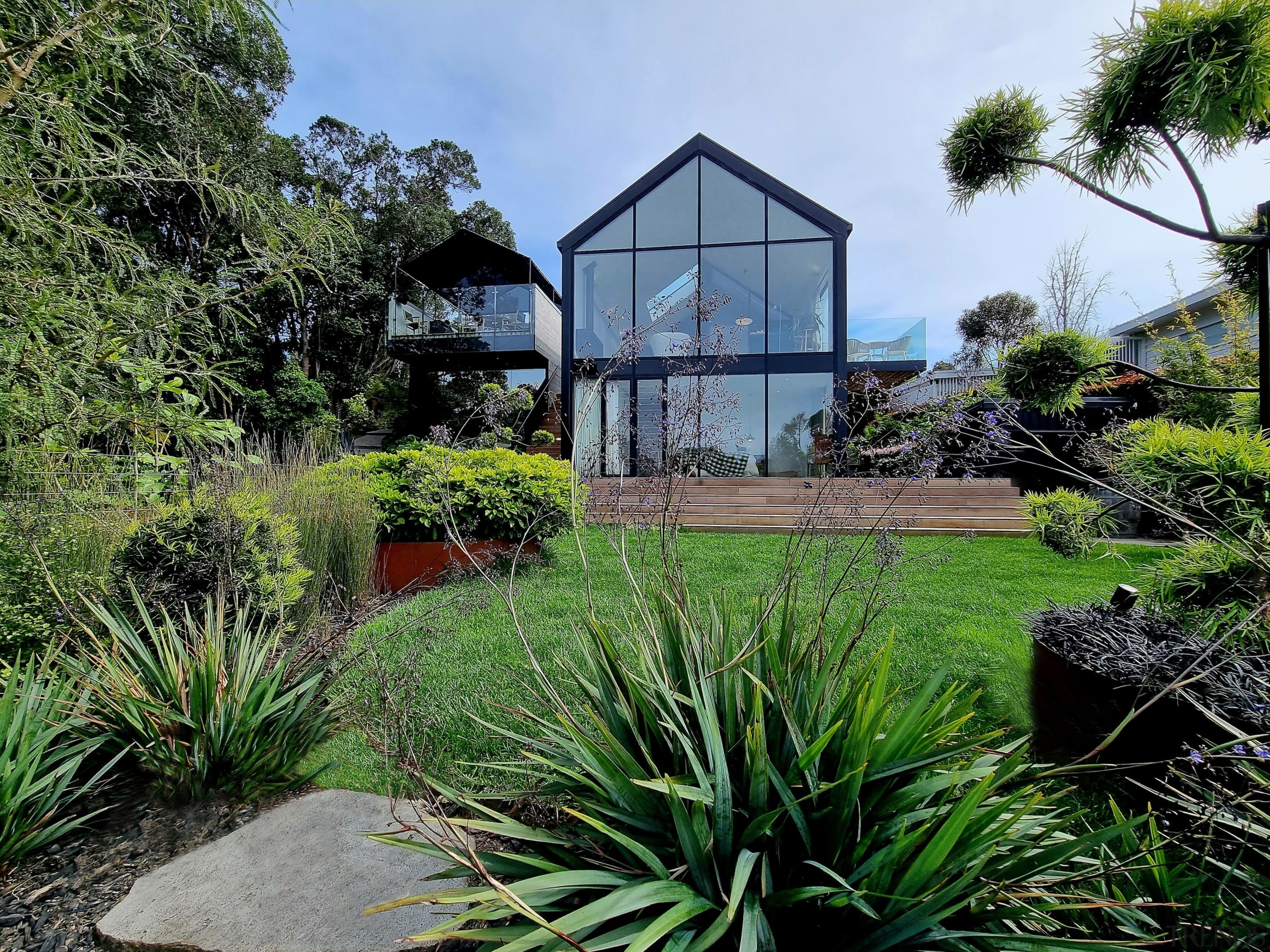 View across the garden to the home. The 