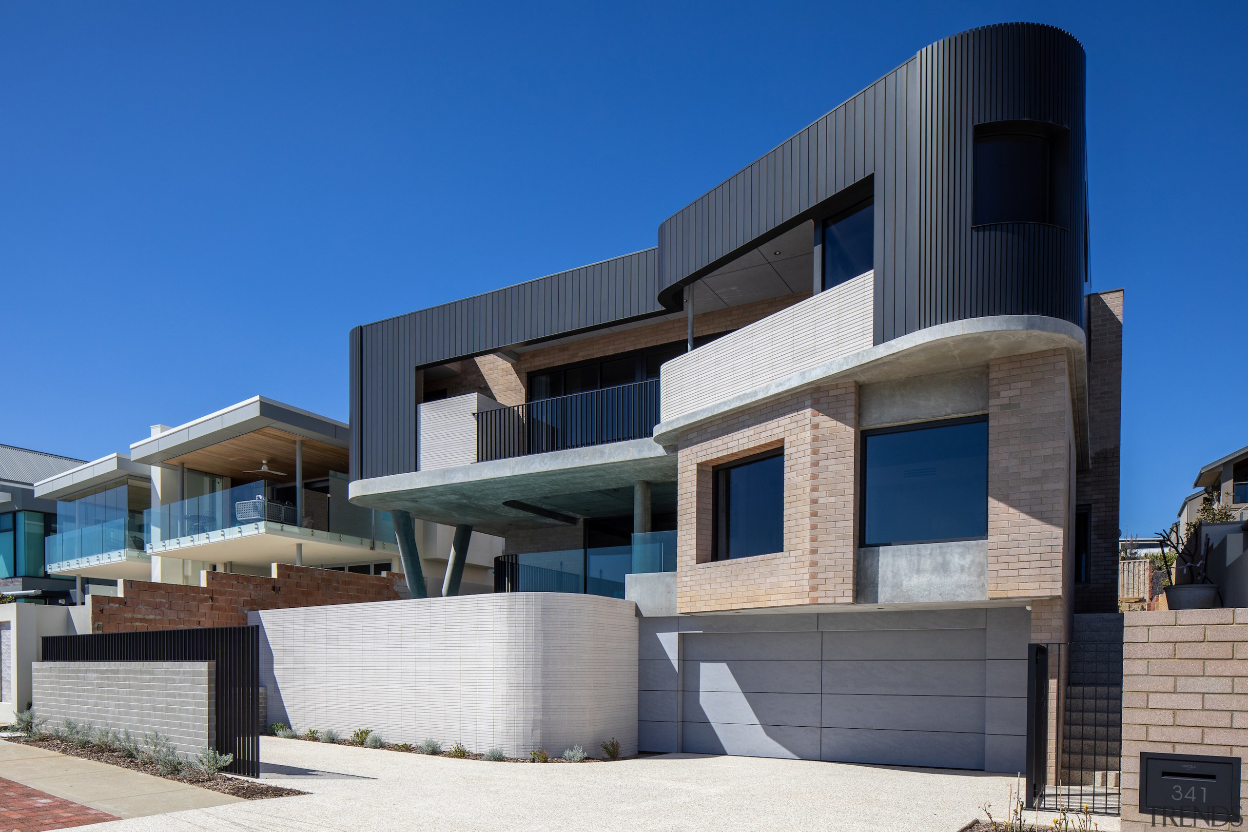 The inclusion of a basement garage elevates the 