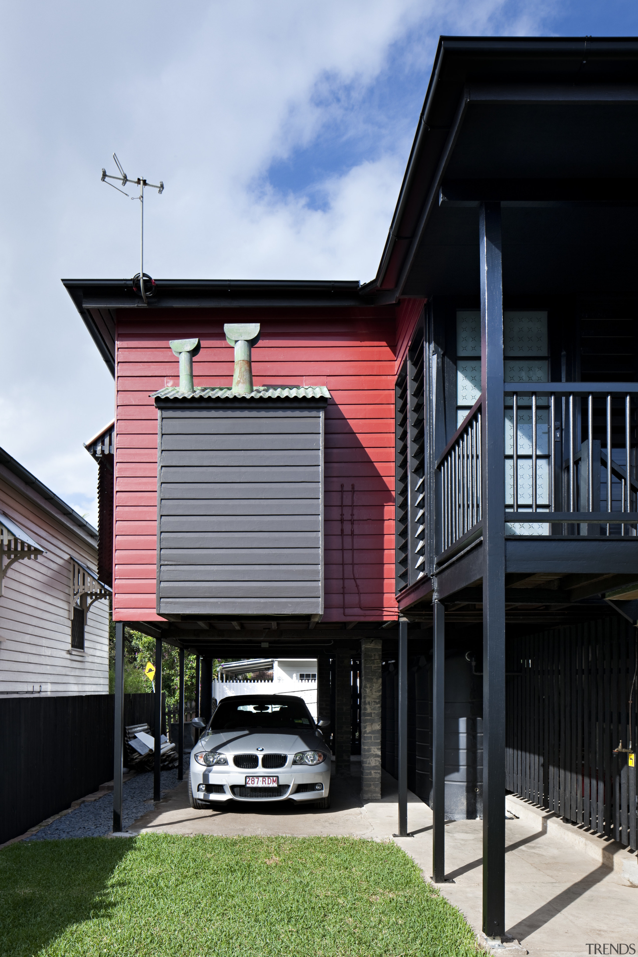 View of an inner city cottage. - View architecture, building, car, facade, home, house, neighbourhood, real estate, residential area, siding, suburb, window, black
