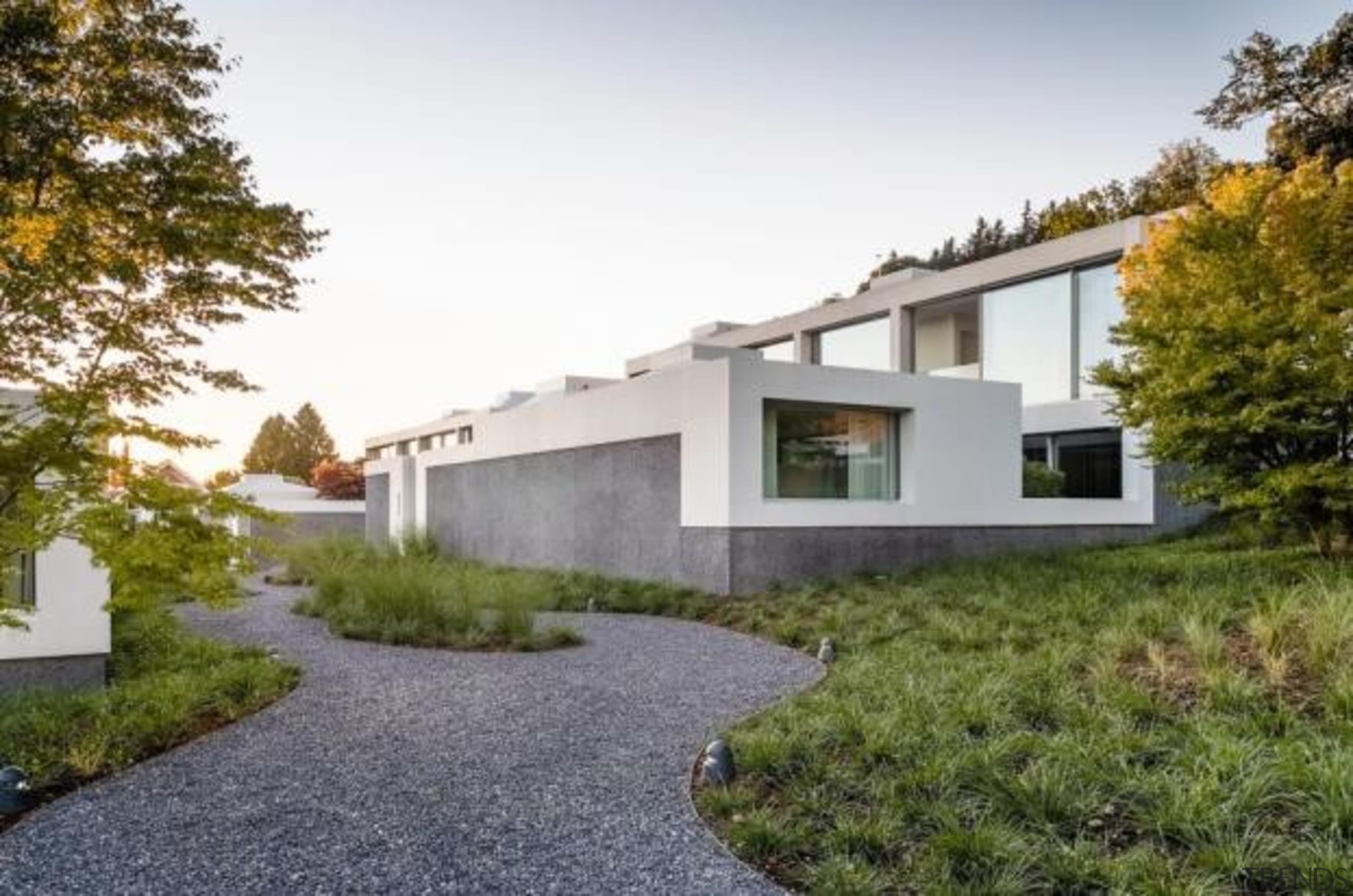 4 Courtyard Houses, Zumikon, SwitzerlandThink Architecture architecture, cottage, estate, facade, farmhouse, home, house, landscape, property, real estate, residential area, villa, brown, white