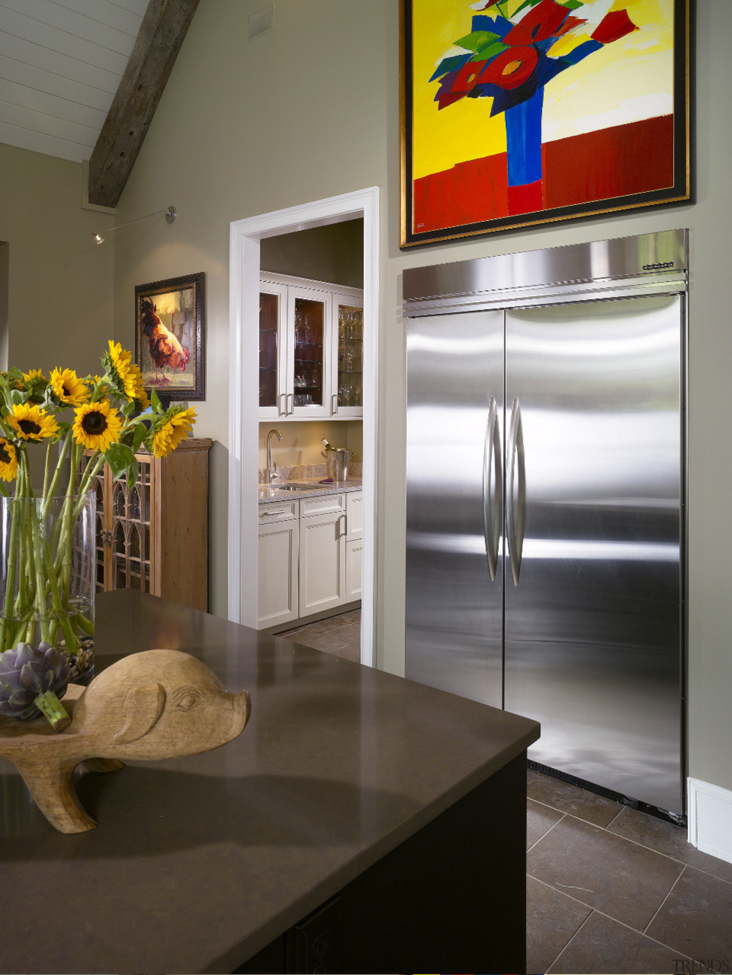 View of a kitchen designed by a NKBA home, interior design, room, gray, brown