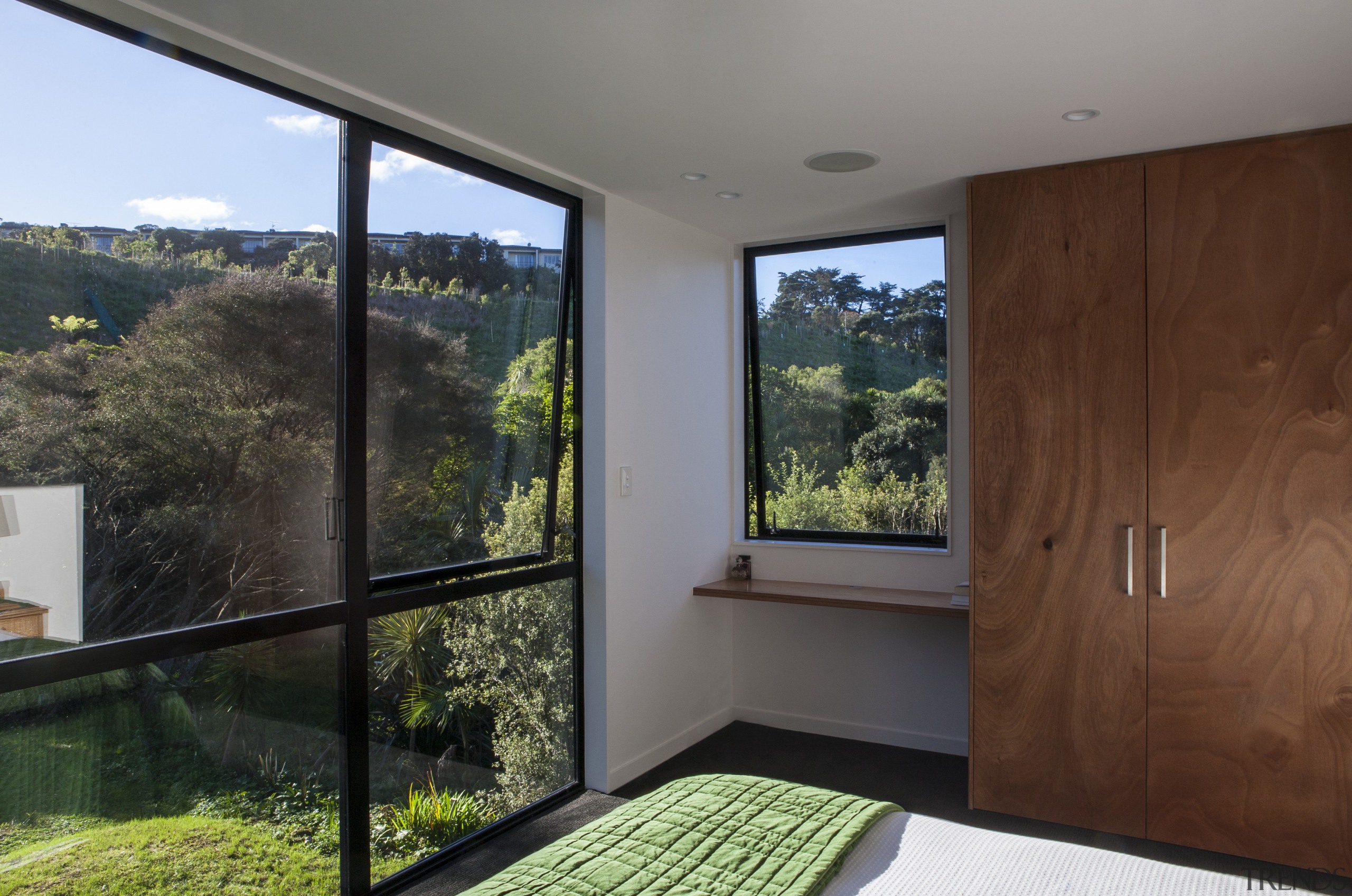 Down the garden path  new home by architecture, daylighting, door, estate, home, house, interior design, property, real estate, window, wood, gray, brown