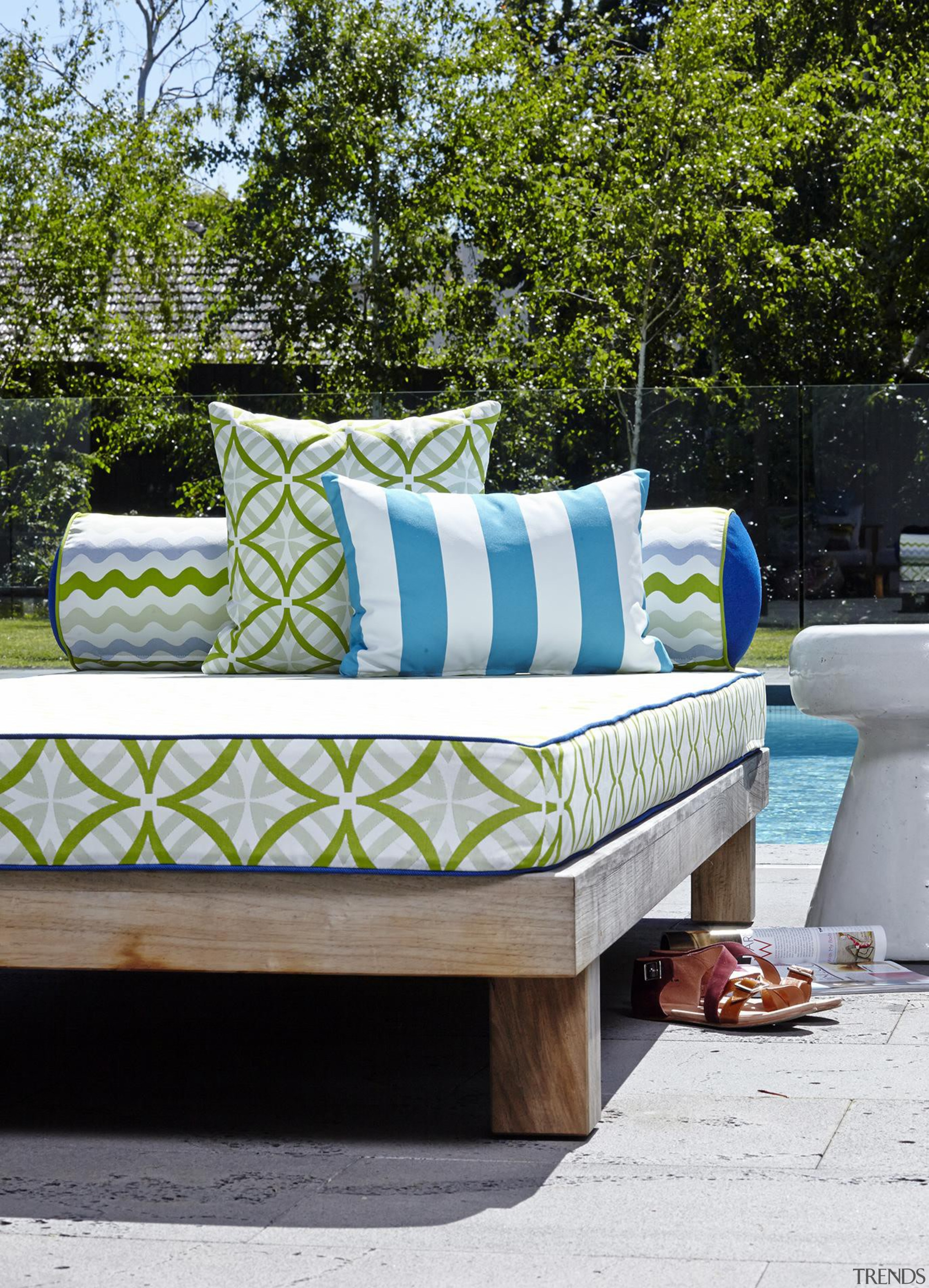 An exciting follow up to our popular Bondirange couch, furniture, outdoor furniture, outdoor structure, sunlounger, table, white