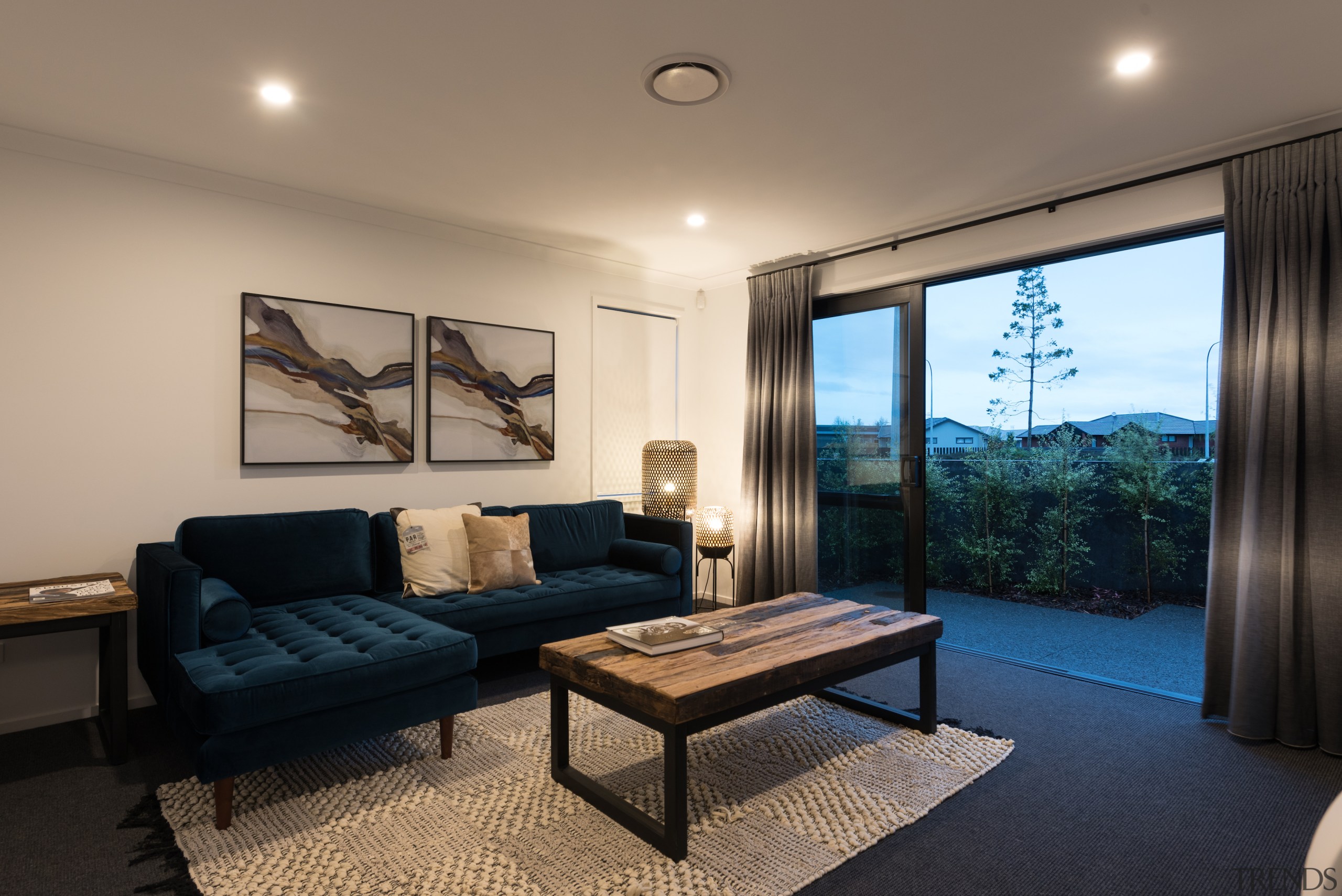 The home's second living space also opens up 