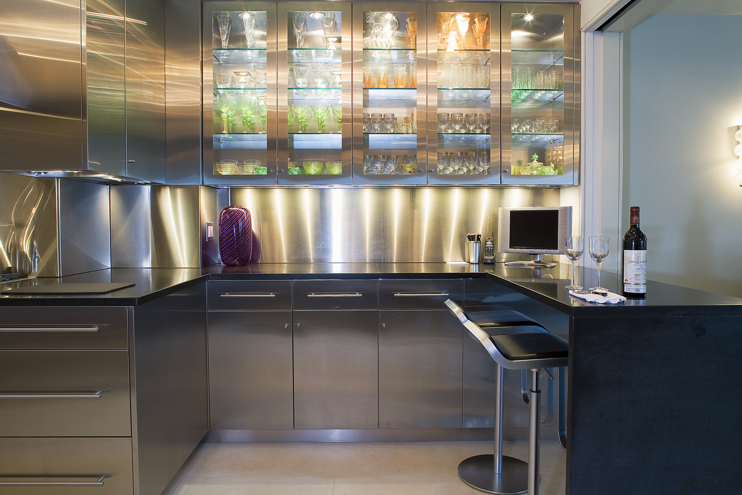 A view of a kitchen by St Charles cabinetry, countertop, interior design, kitchen, gray