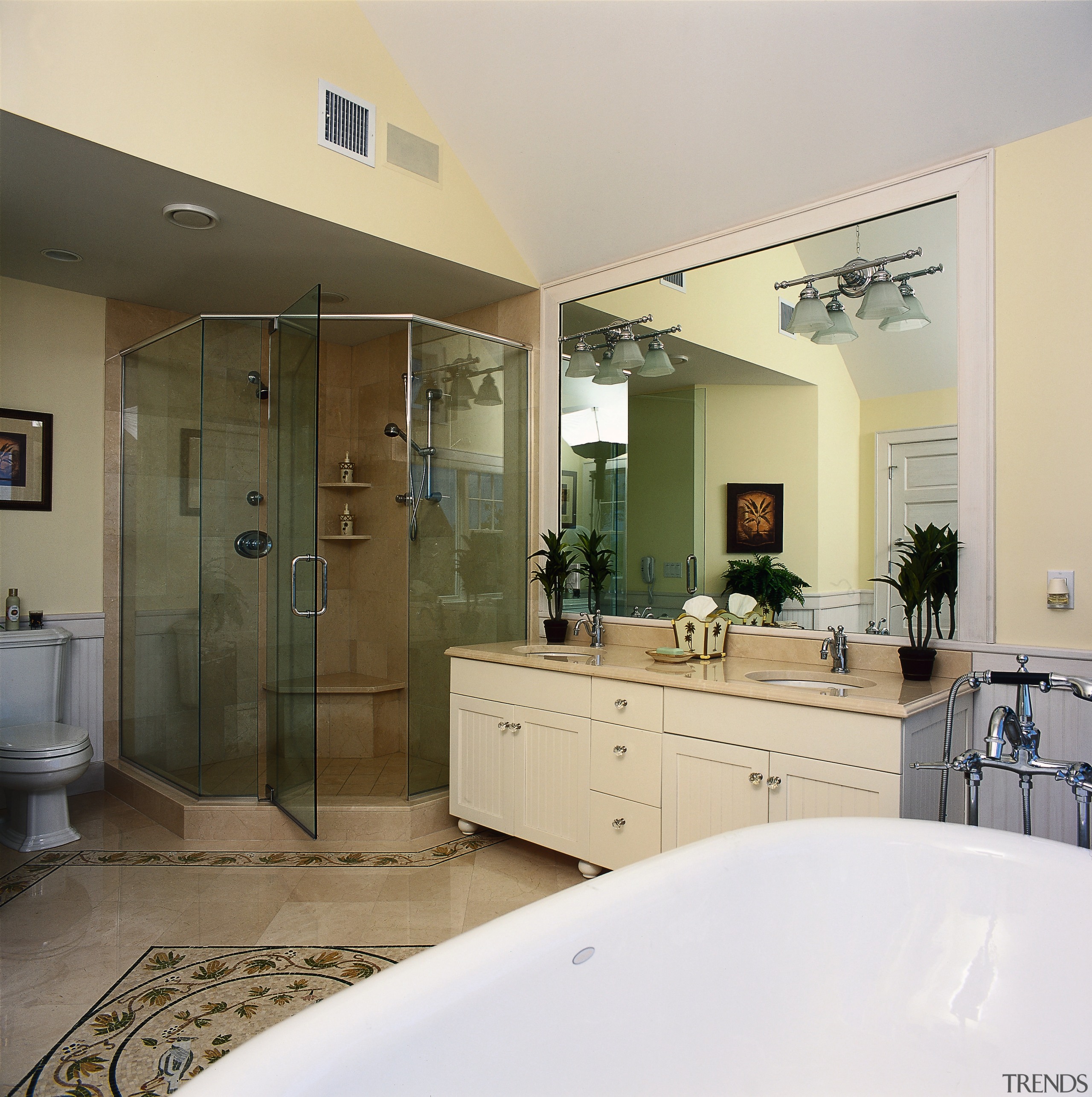 Interior view of bathroom - Interior view of bathroom, estate, floor, home, interior design, real estate, room, gray, brown