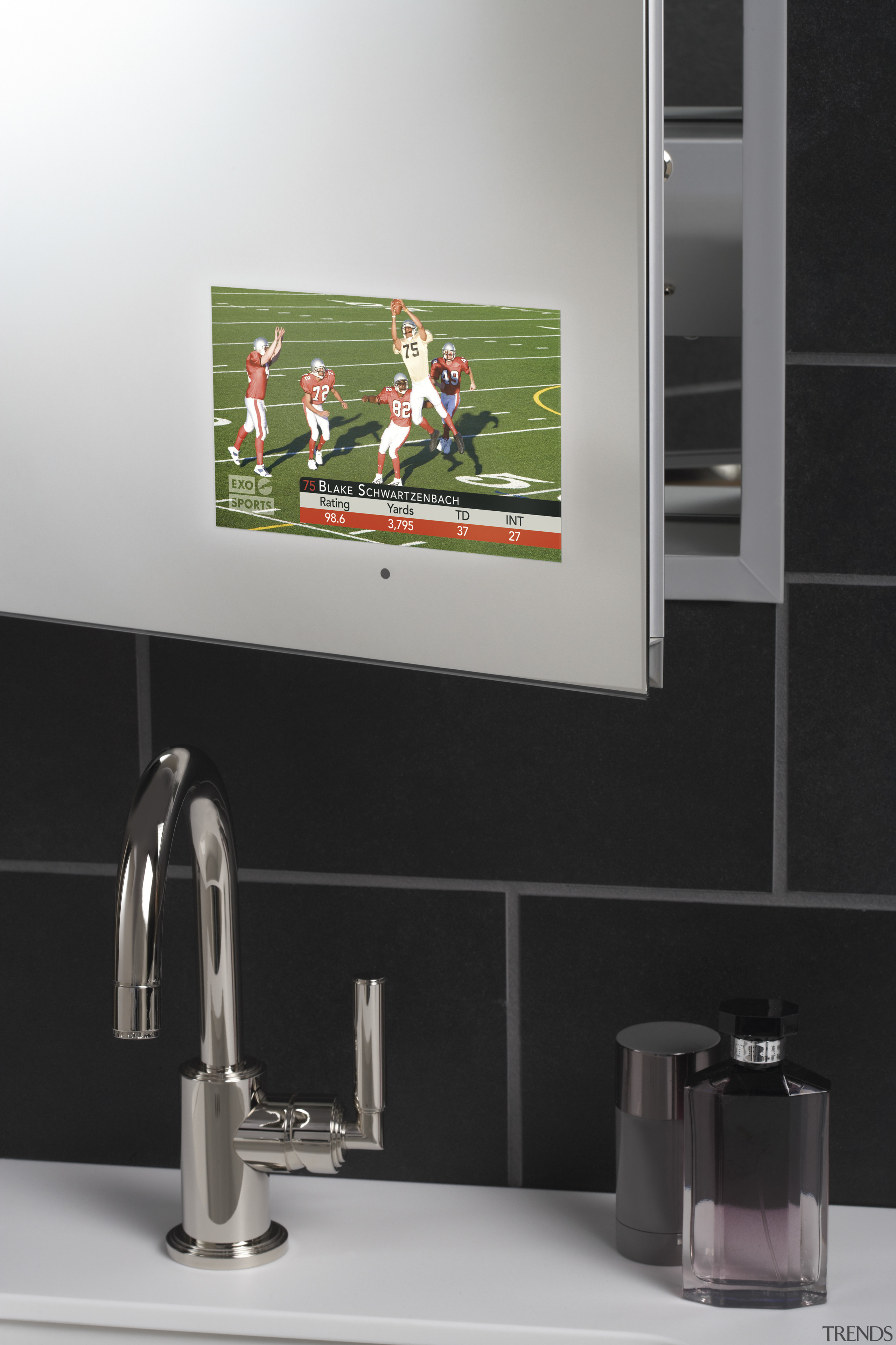 Bathroom TV - Bathroom TV - bathroom accessory bathroom accessory, bathroom cabinet, product design, tap, black, gray
