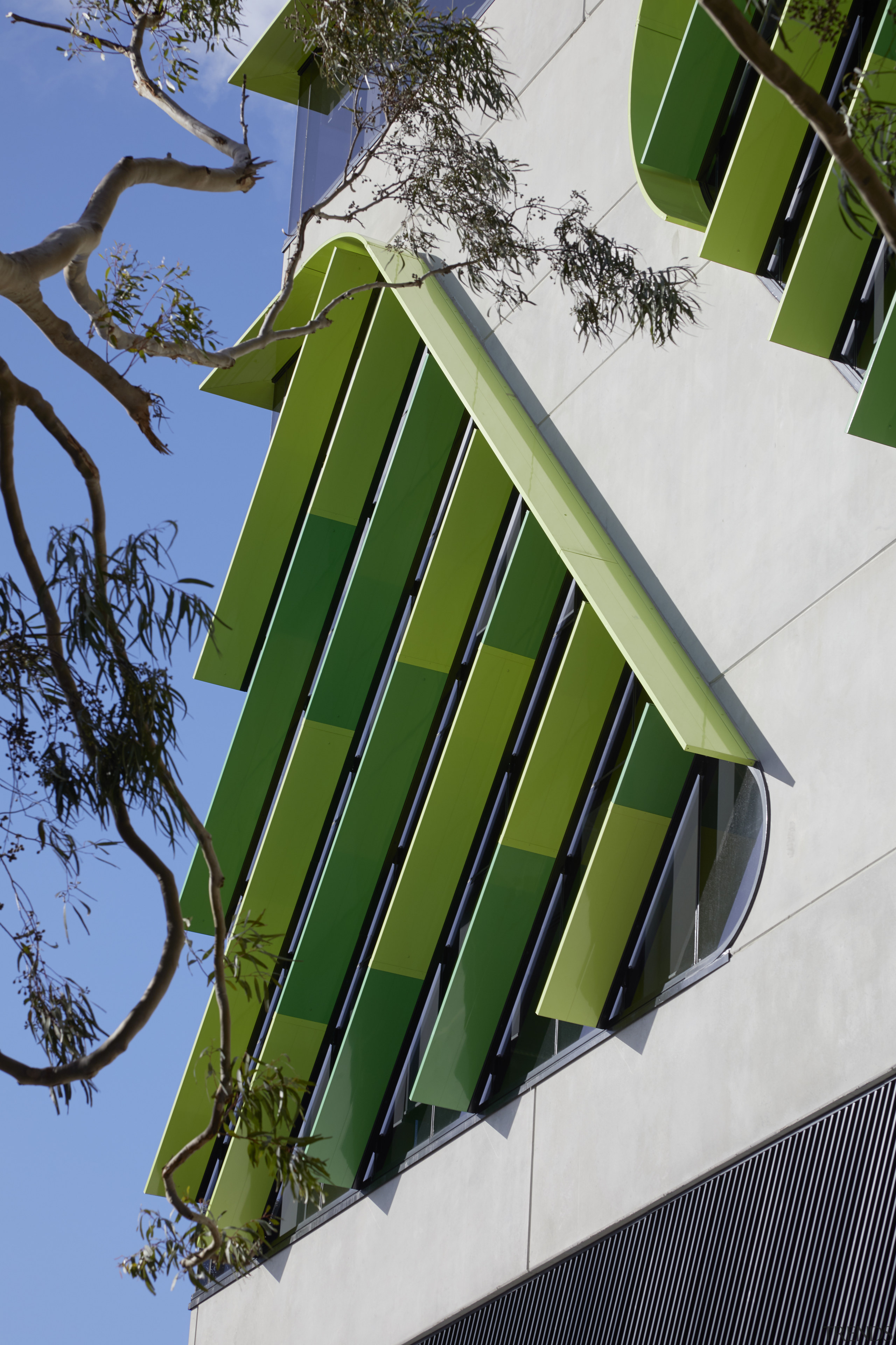 Tree meets tree-inspired facade in the new VicRoads architecture, facade, green, house, plants, trees, urban design