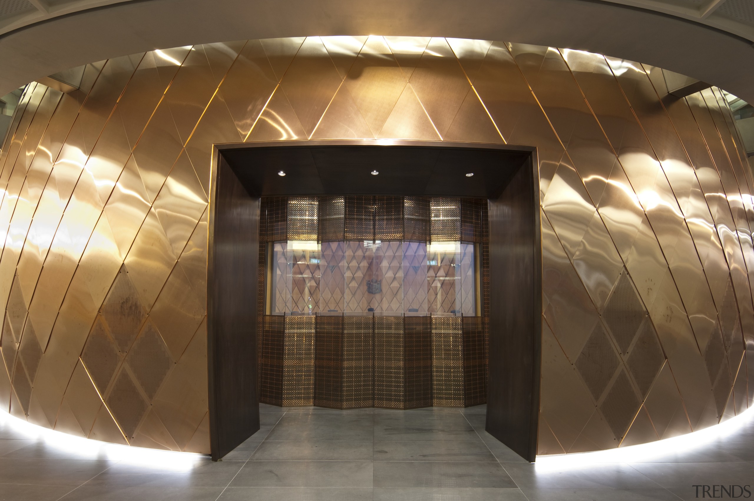 Interior view of the Supreme Court which features ceiling, interior design, lobby, brown