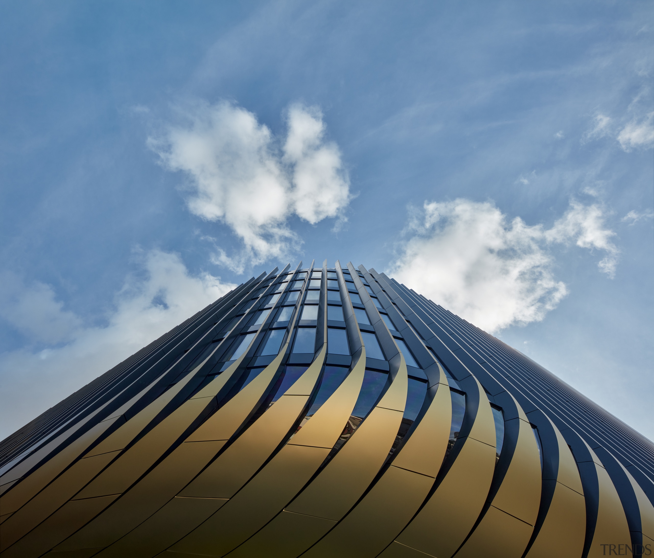 A pedestrian's eye view of the facade. - 