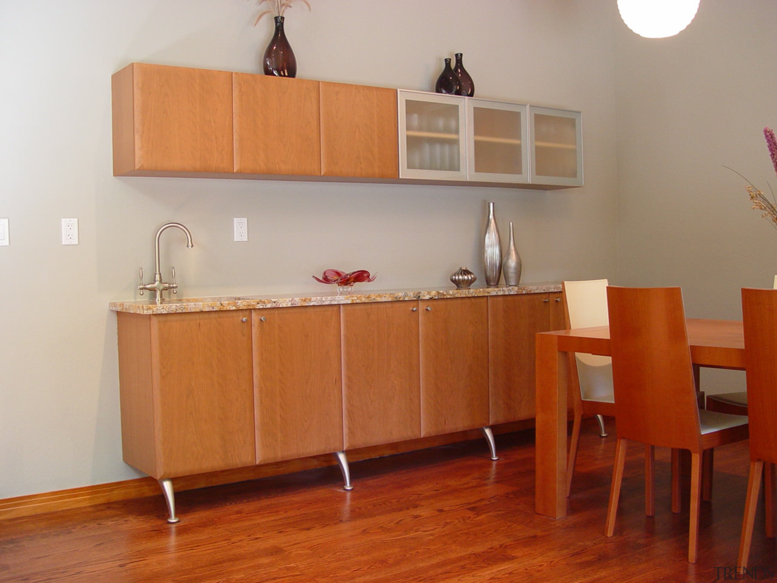 Timber unit dining area - Timber unit dining cabinetry, chest of drawers, countertop, cupboard, floor, flooring, furniture, hardwood, interior design, kitchen, laminate flooring, plywood, product, property, room, shelf, sideboard, table, wall, wood, wood flooring, wood stain, gray