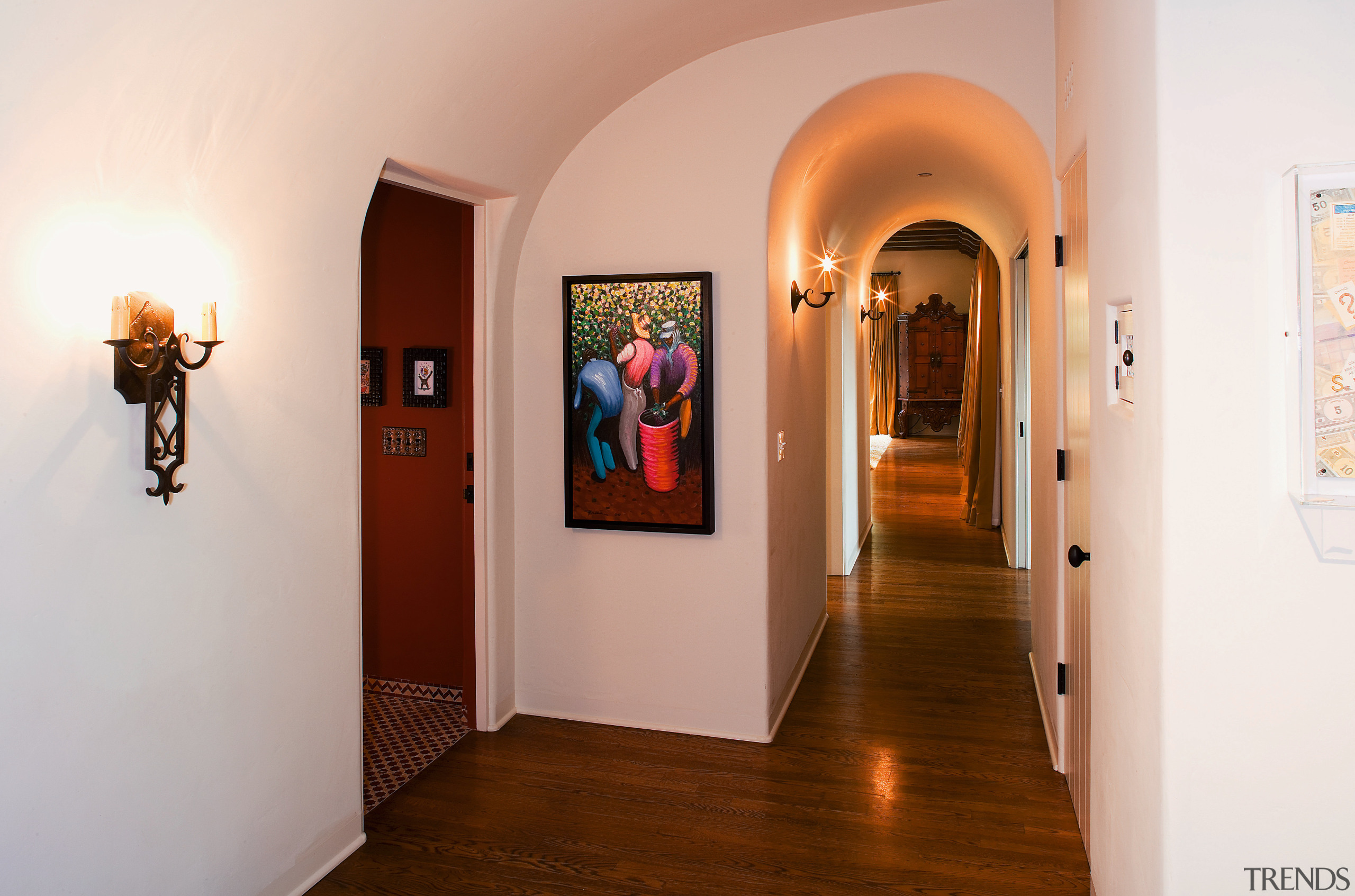 Curved openings mimic the shape of the ceiling art, art exhibition, art gallery, exhibition, interior design, room, tourist attraction, white