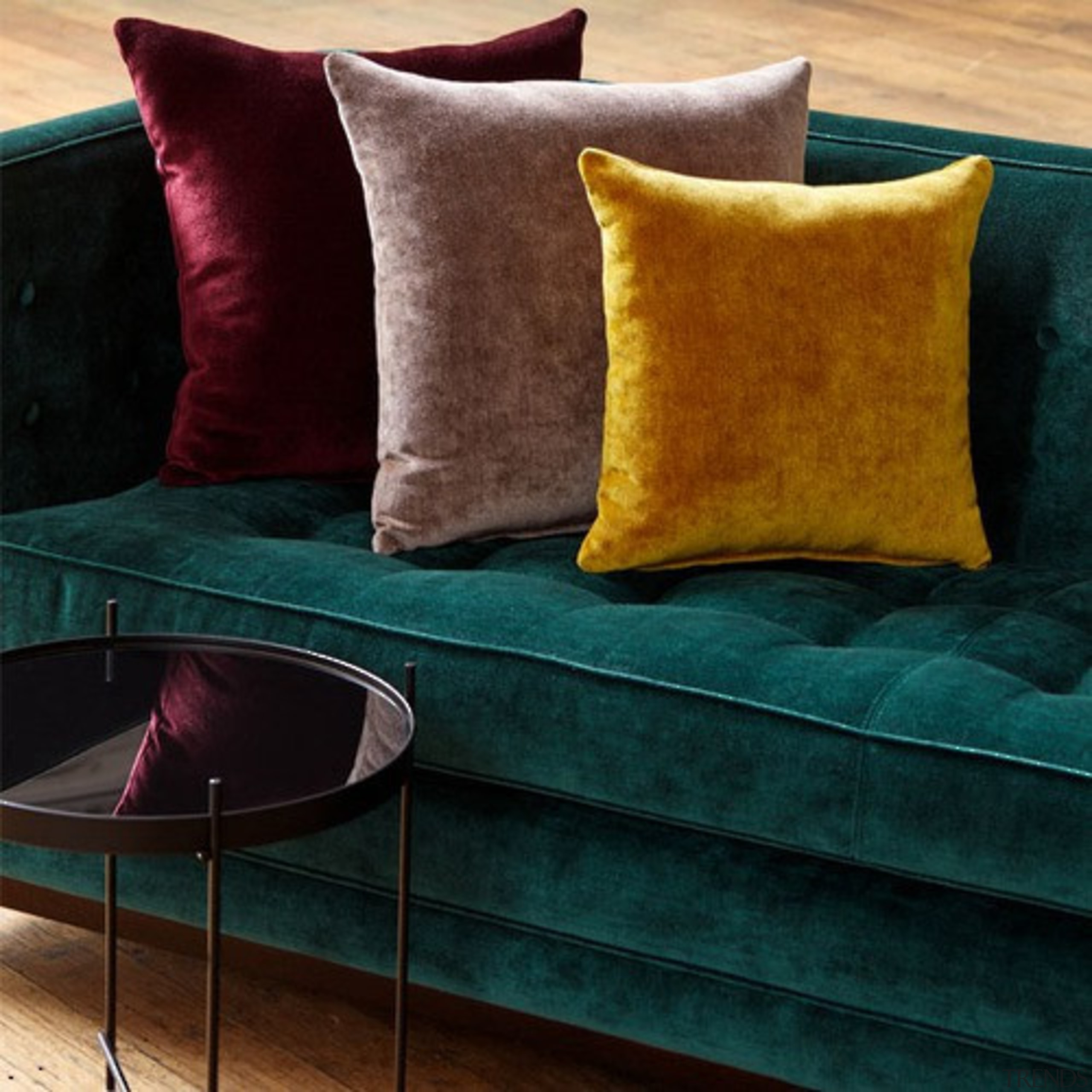 Endulge your senses with VICTORY, a velvet look couch, cushion, furniture, pillow, textile, throw pillow, black
