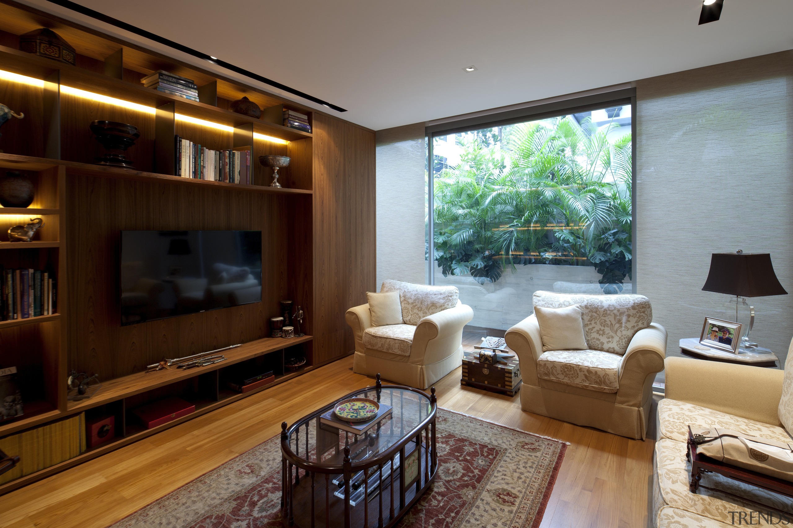 This study room doubles as a reception and home, interior design, living room, real estate, room, brown, gray