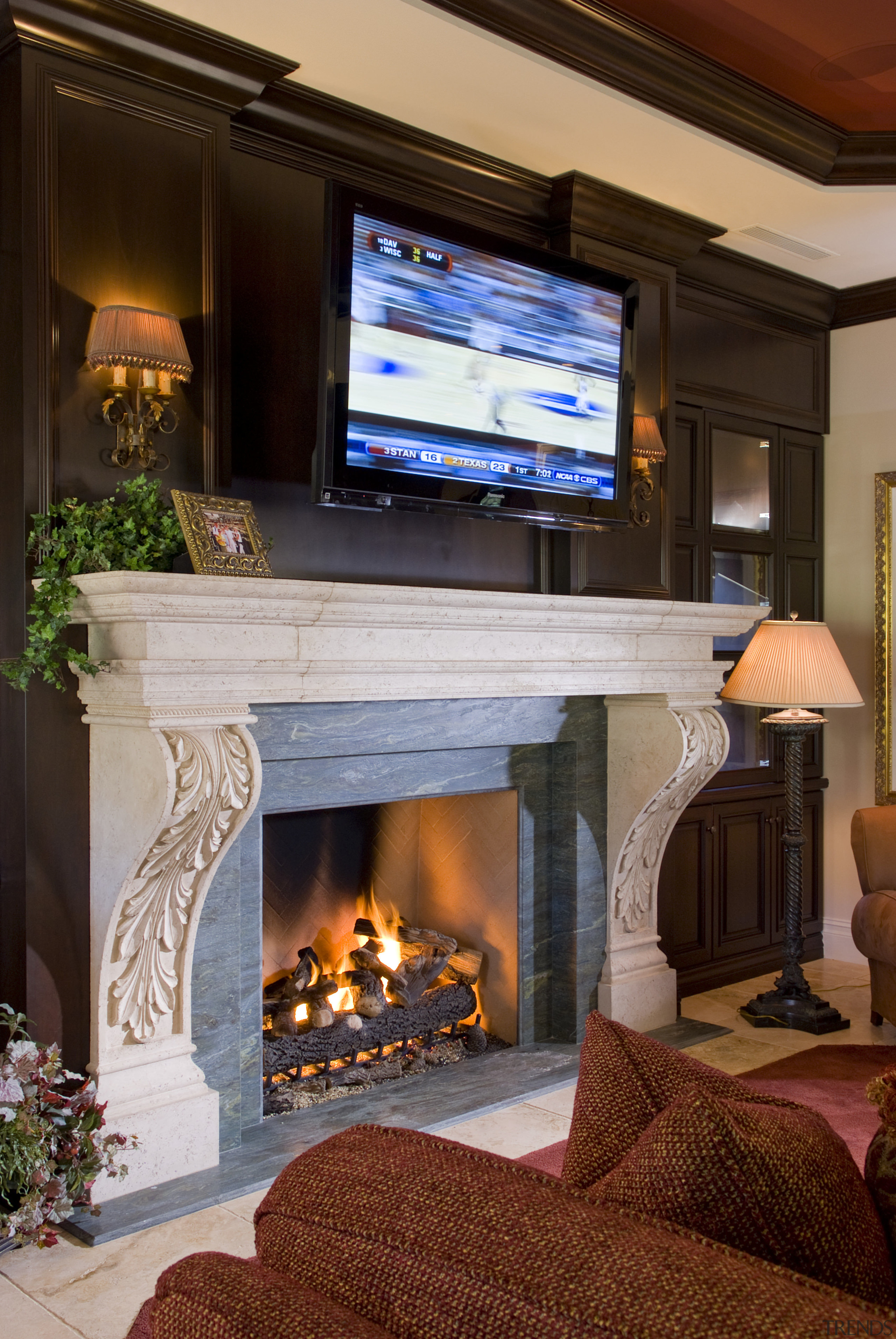 Interior fire place Roma design - Interior fire fireplace, hearth, home, interior design, living room, room, brown