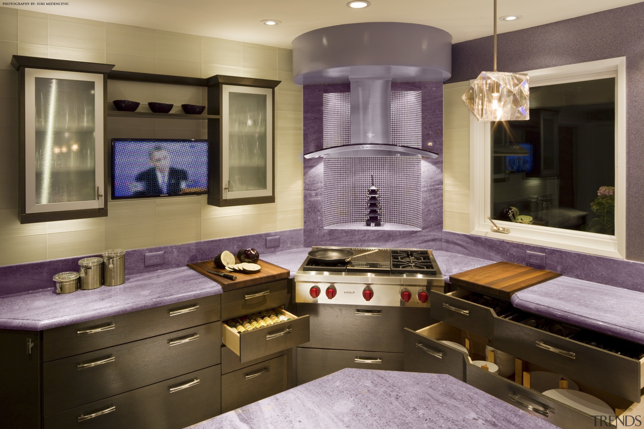 Custom drawer storage maximises the new cooking corner countertop, interior design, kitchen, room, brown